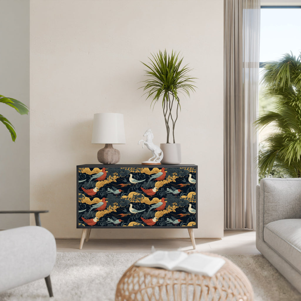 Buffet 2 portes FOWLY DAZE en finition noire