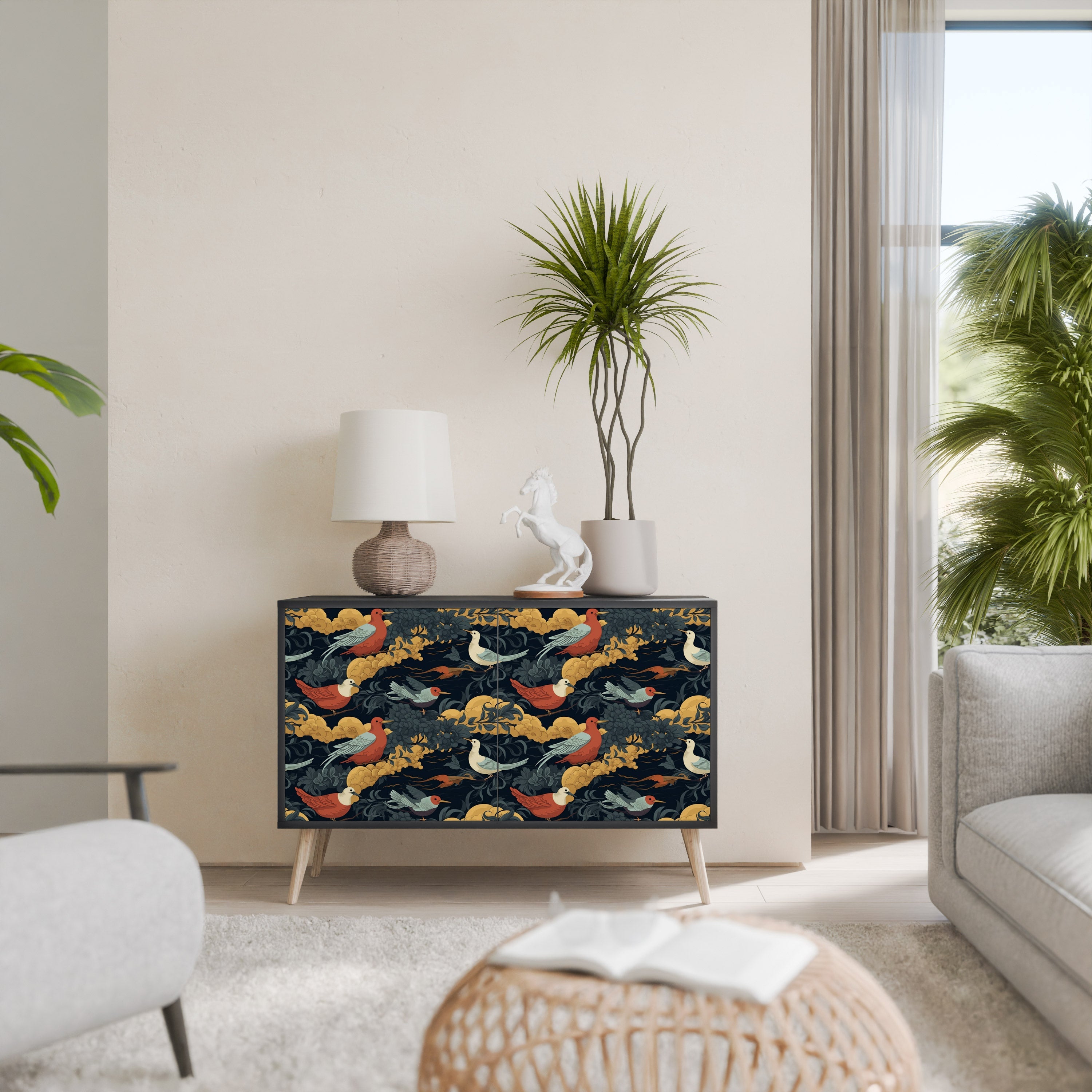 Buffet 2 portes FOWLY DAZE en finition noire