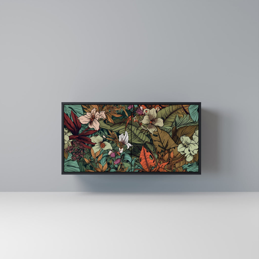 Buffet 2 portes BOTANICAL EMERGENCE finition noire