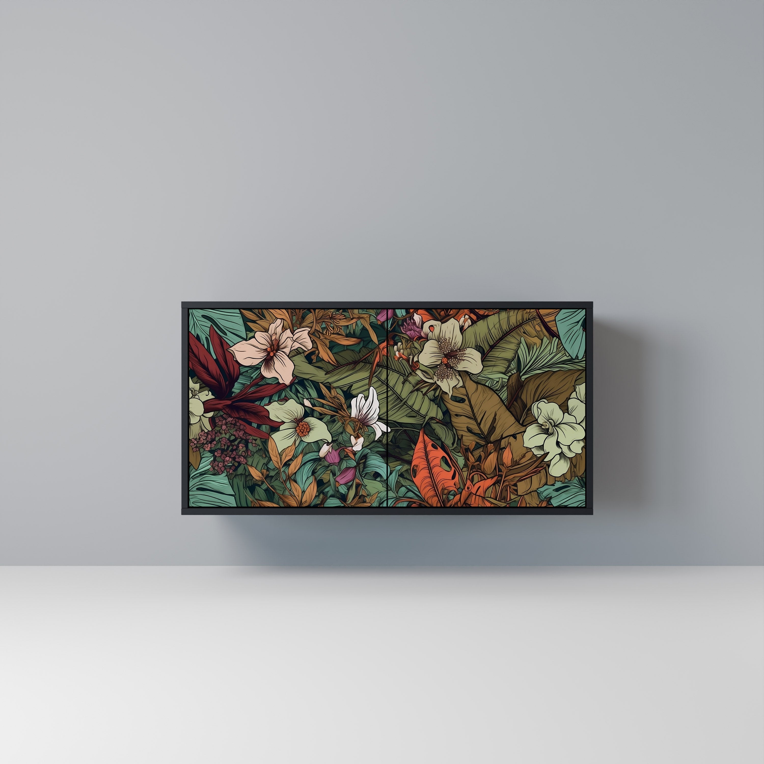 Buffet 2 portes BOTANICAL EMERGENCE finition noire