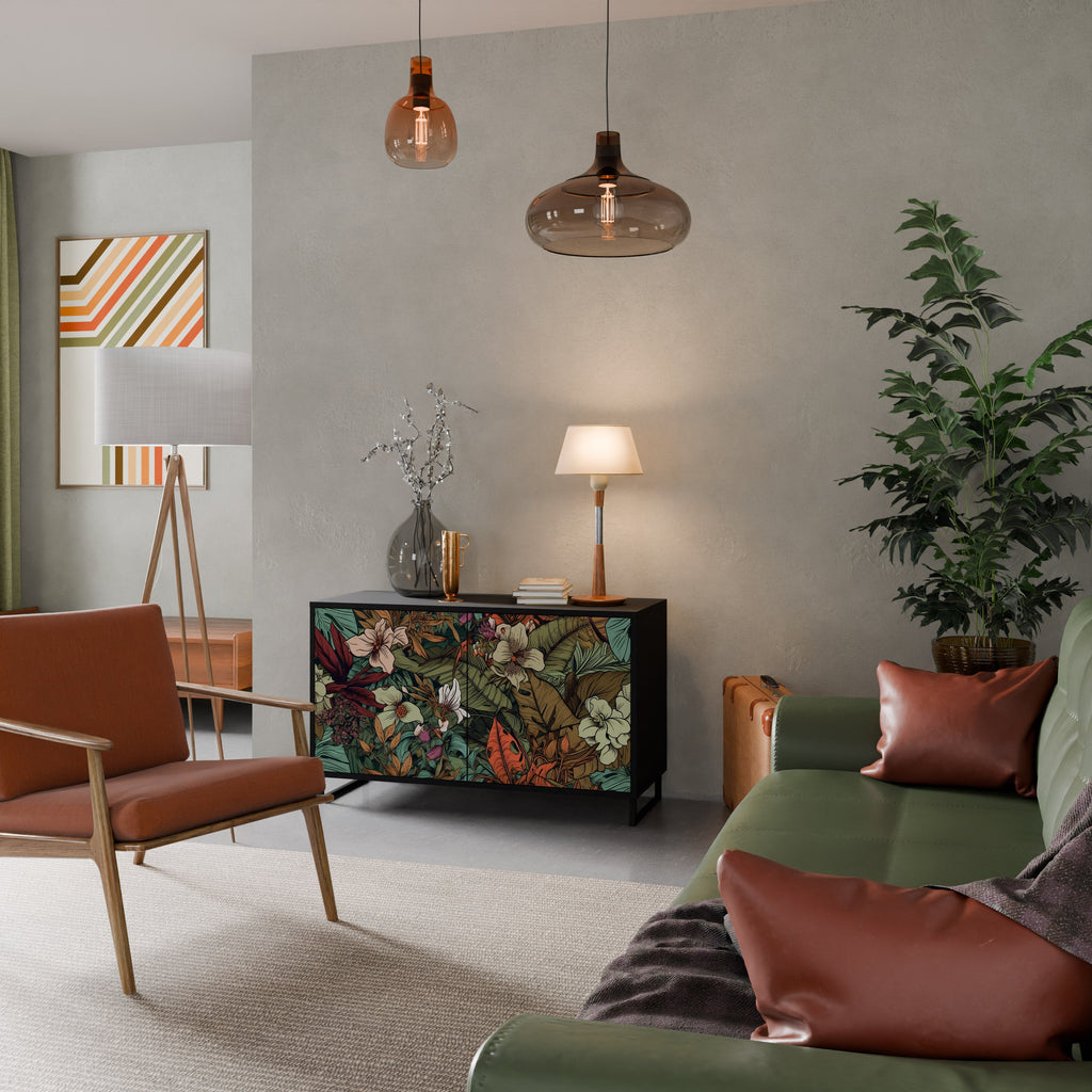 Buffet 2 portes BOTANICAL EMERGENCE finition noire