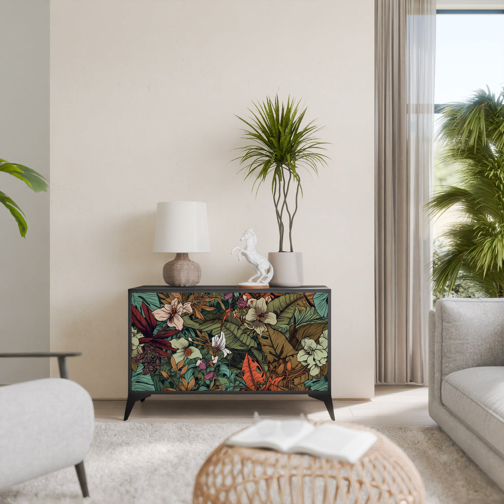 Buffet 2 portes BOTANICAL EMERGENCE finition noire