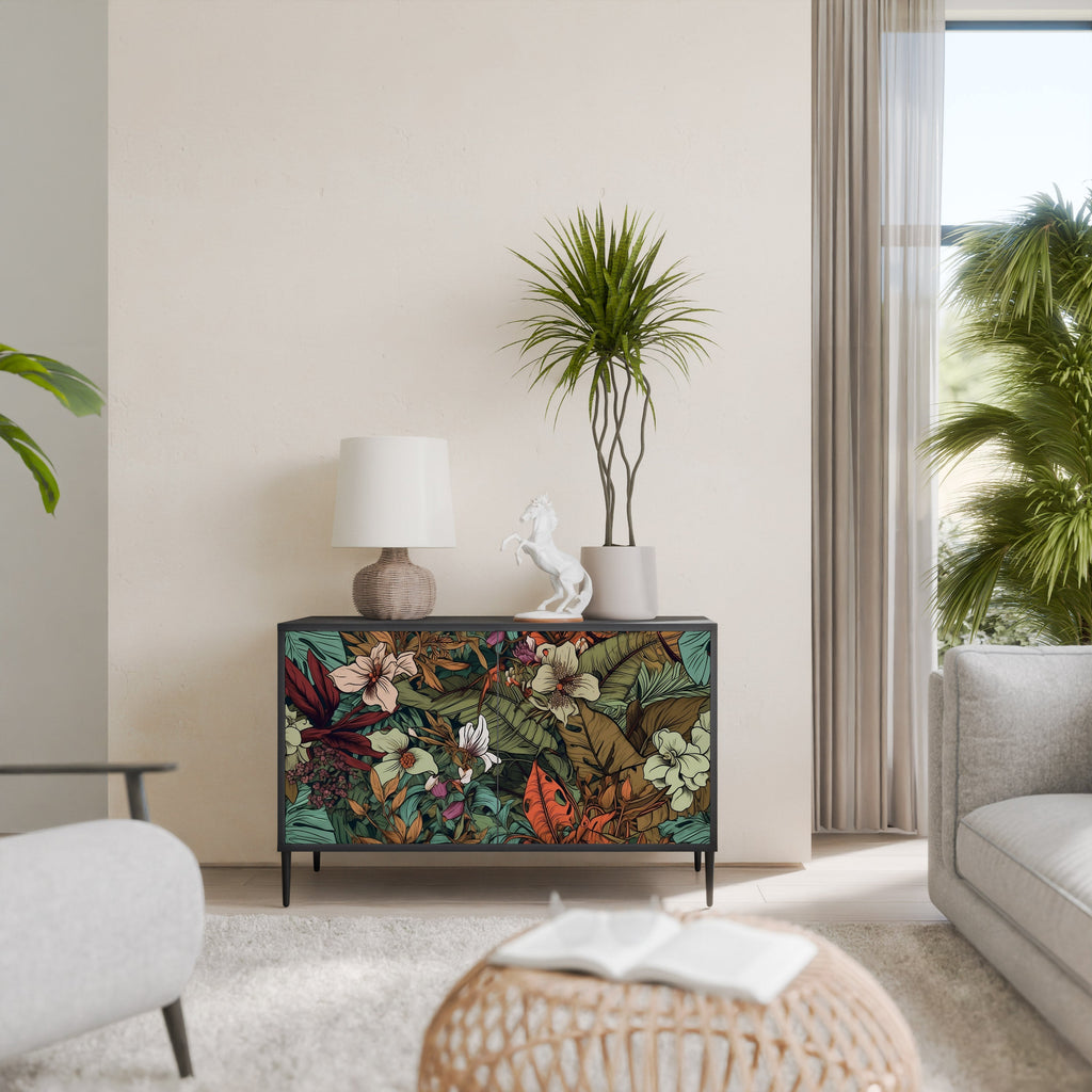 Buffet 2 portes BOTANICAL EMERGENCE finition noire