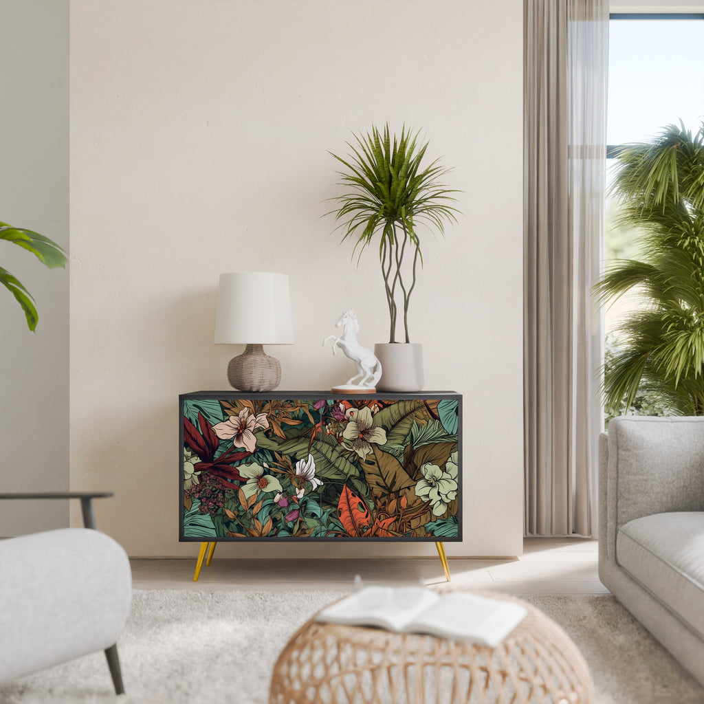 Buffet 2 portes BOTANICAL EMERGENCE finition noire