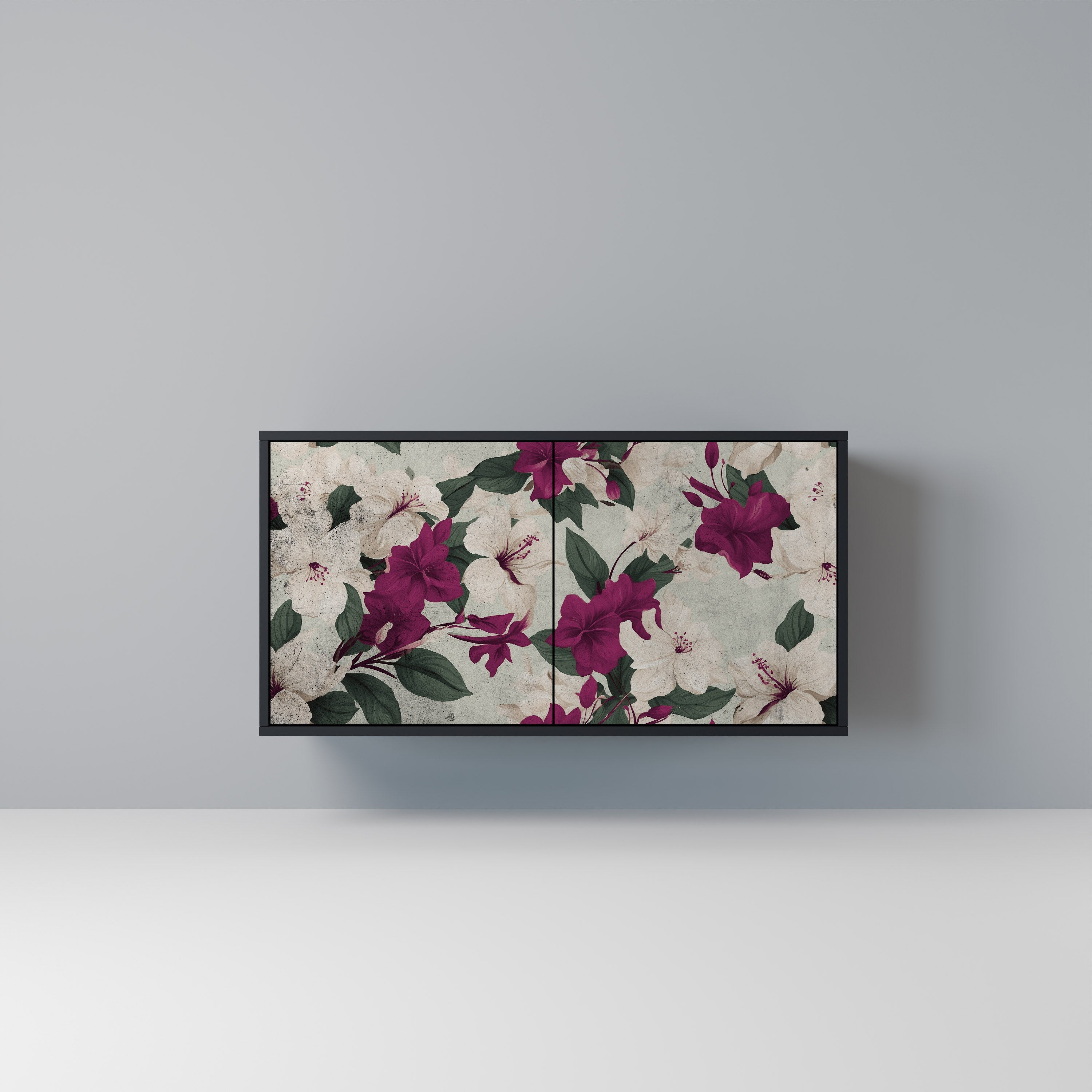 Buffet 2 portes FLOWERET DREAM finition noire