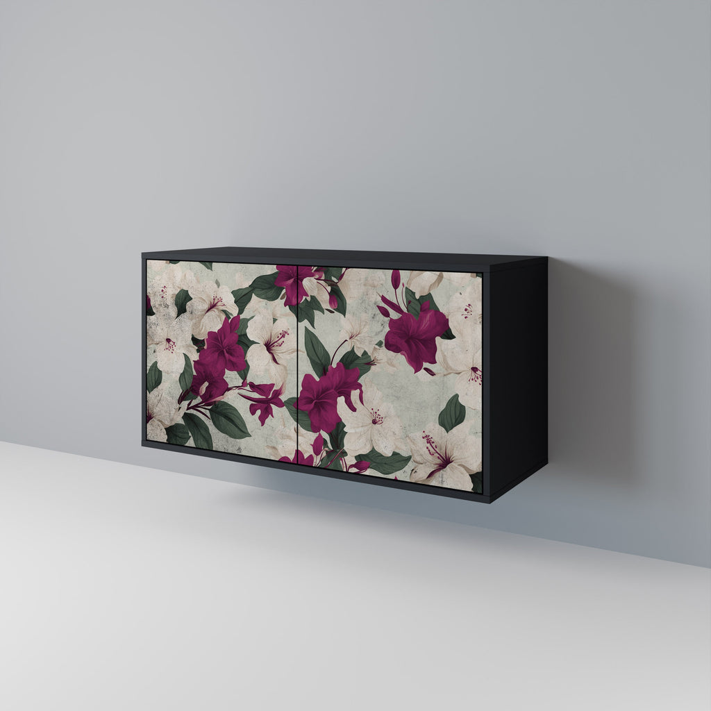 Buffet 2 portes FLOWERET DREAM finition noire