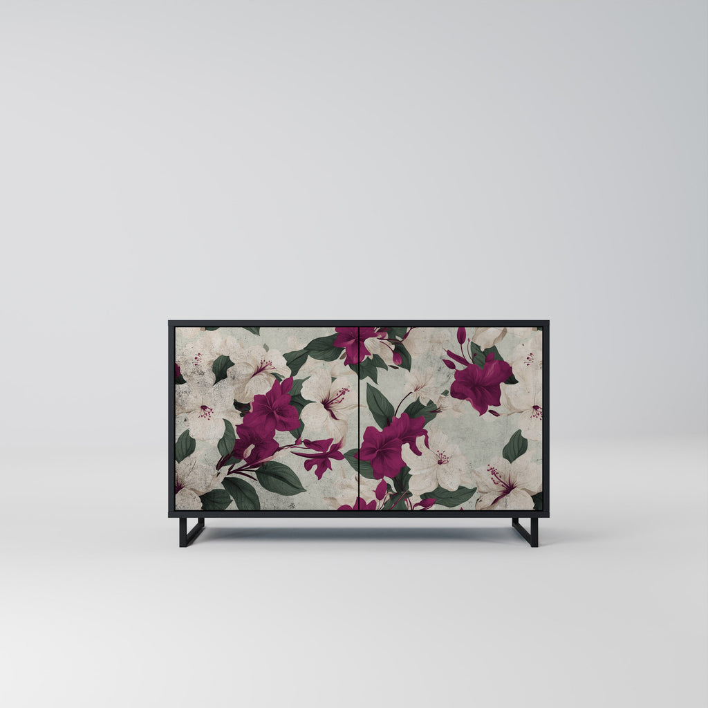 Buffet 2 portes FLOWERET DREAM finition noire