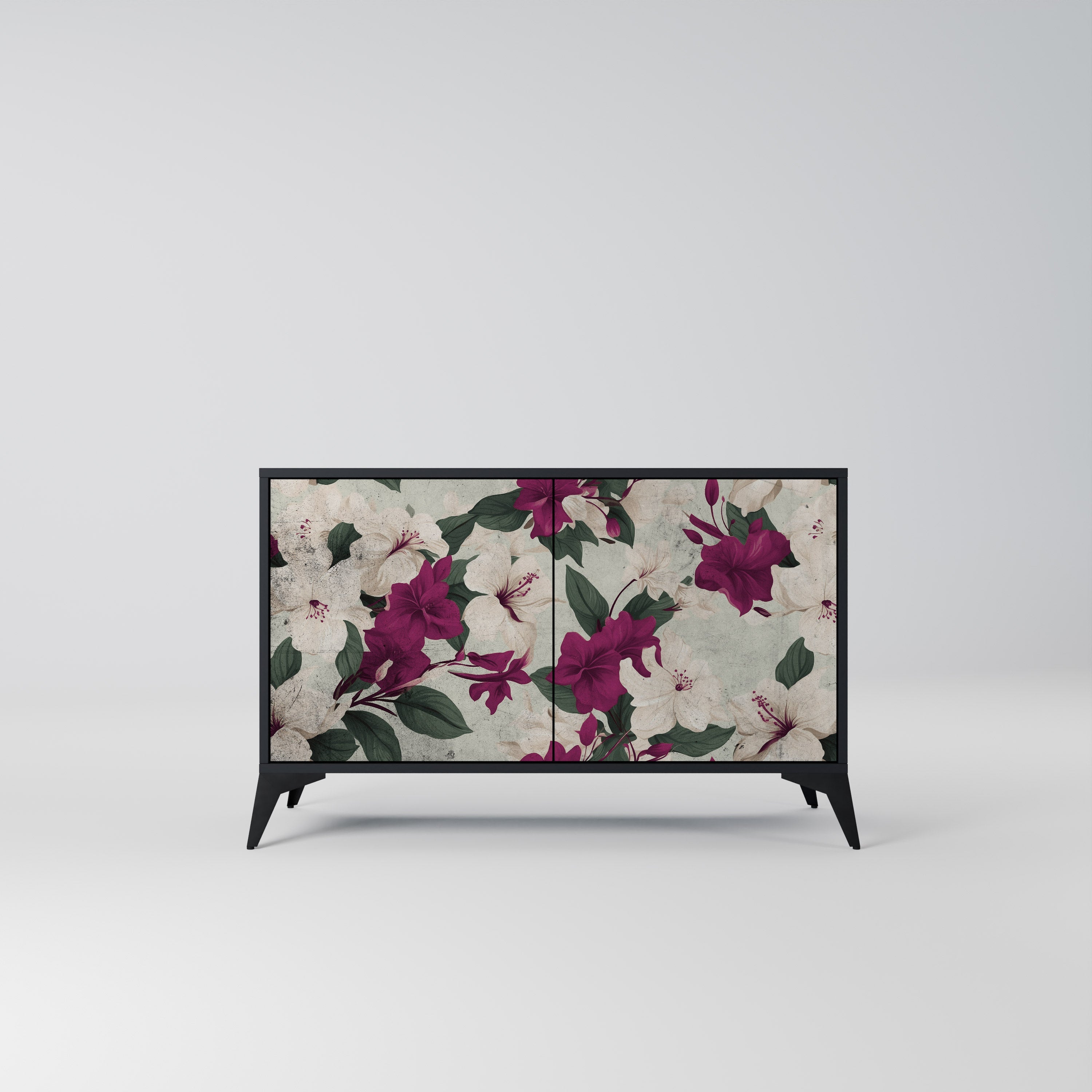 Buffet 2 portes FLOWERET DREAM finition noire