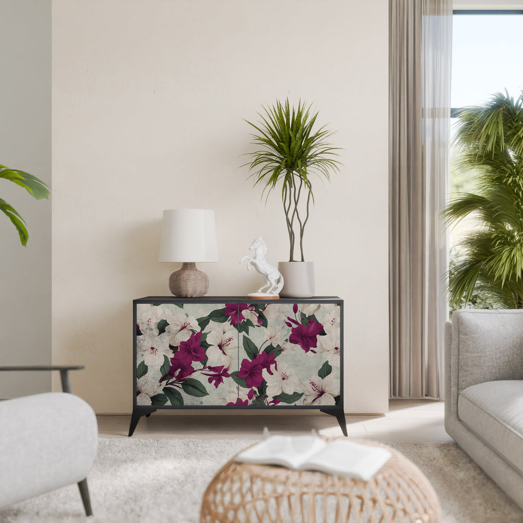 Buffet 2 portes FLOWERET DREAM finition noire