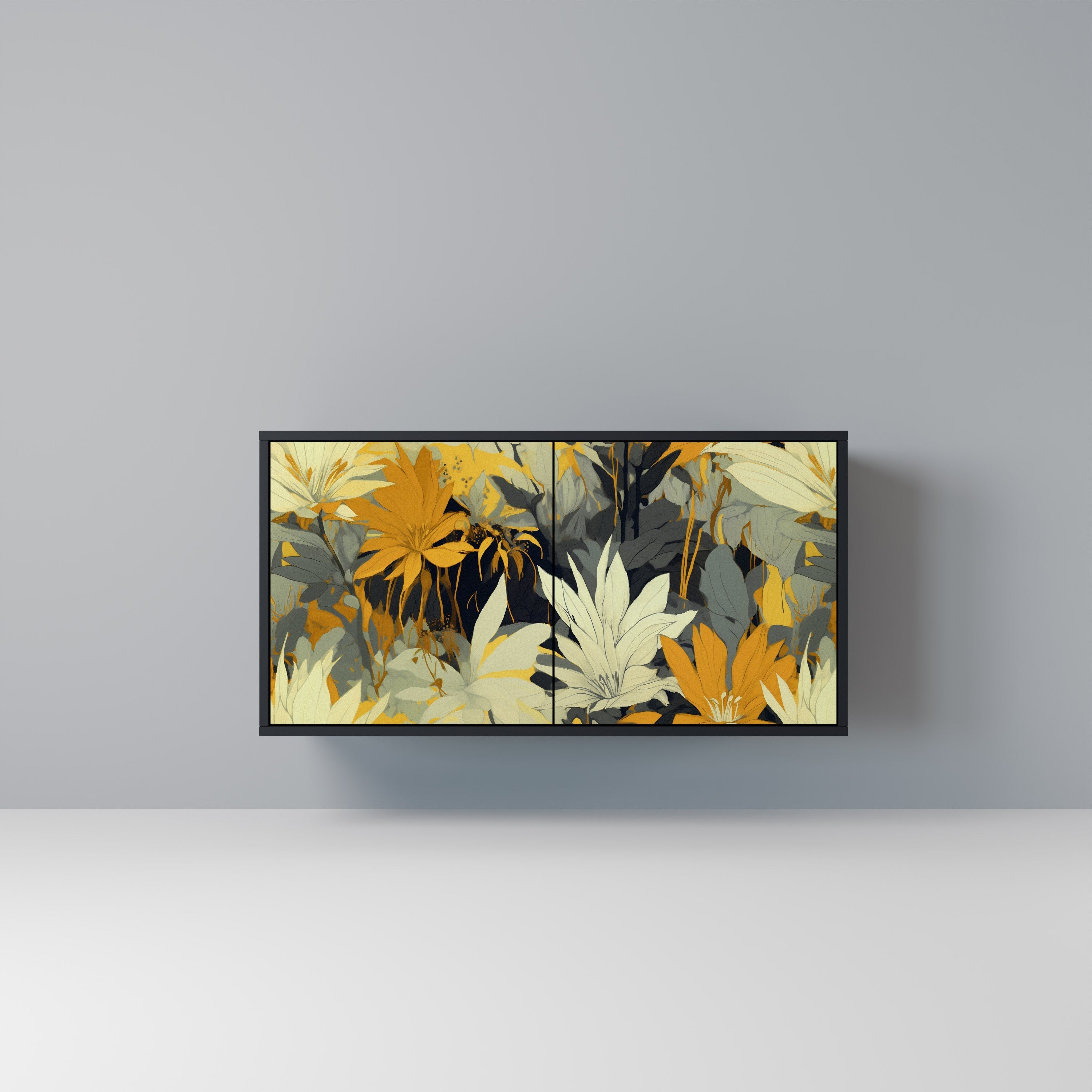 Buffet 2 portes SUNKISSED LILY finition noire