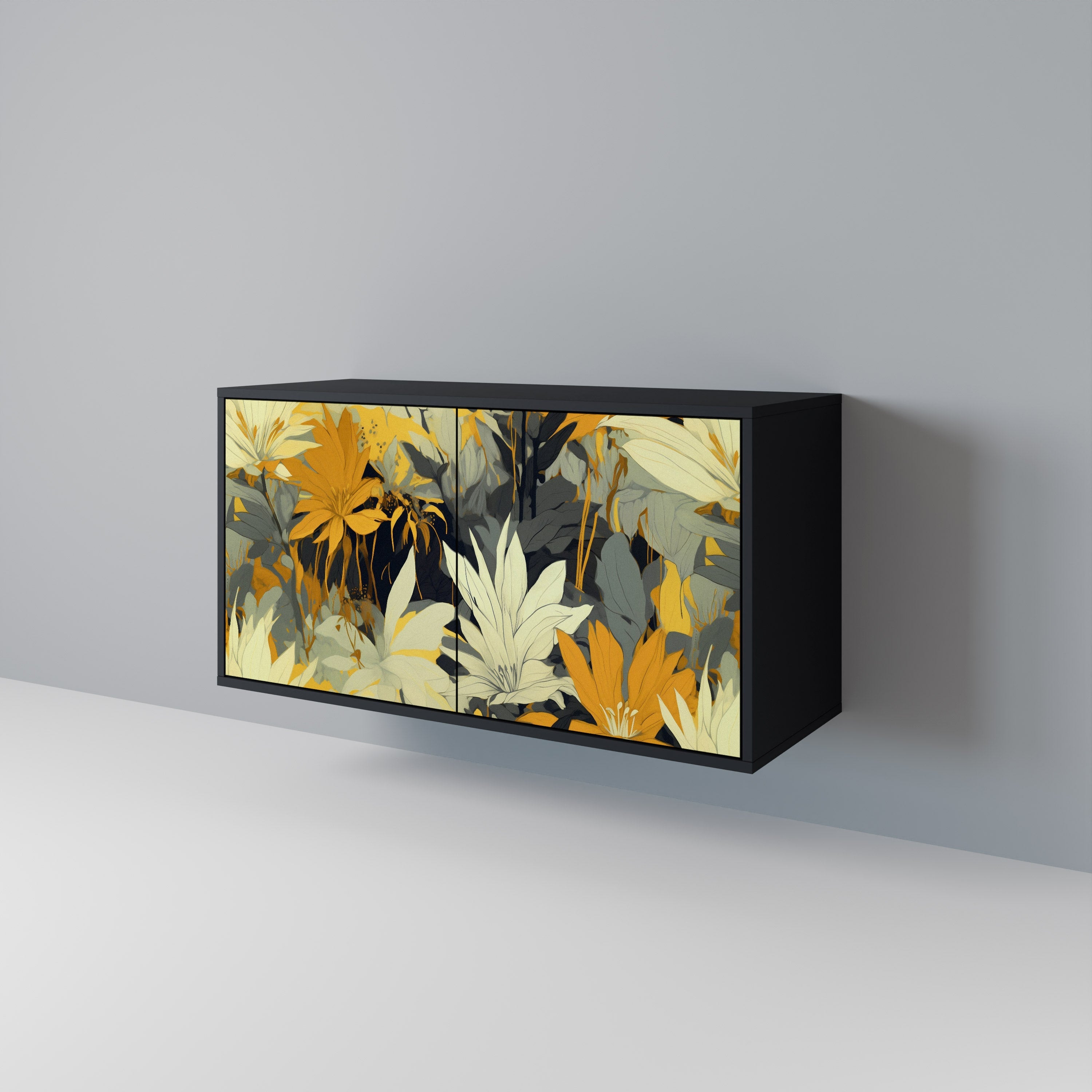 Buffet 2 portes SUNKISSED LILY finition noire