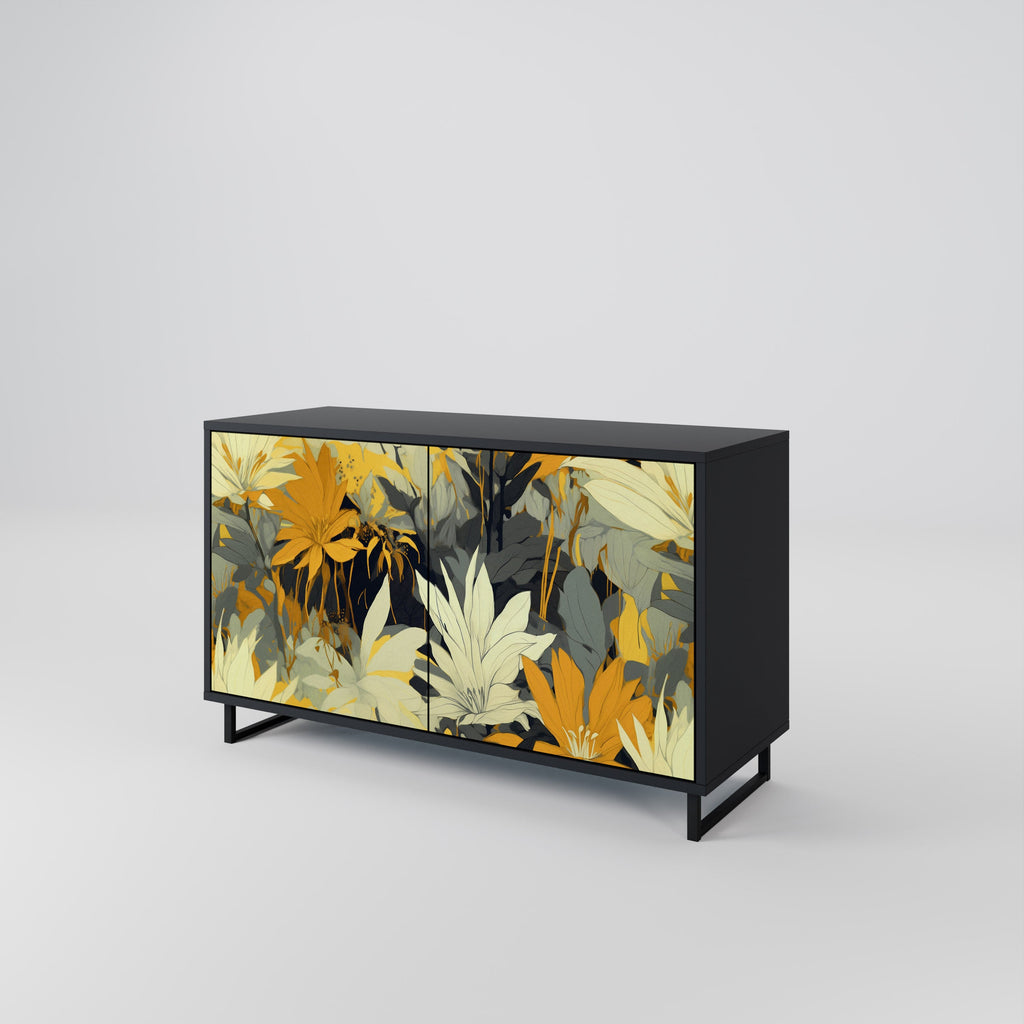 Buffet 2 portes SUNKISSED LILY finition noire