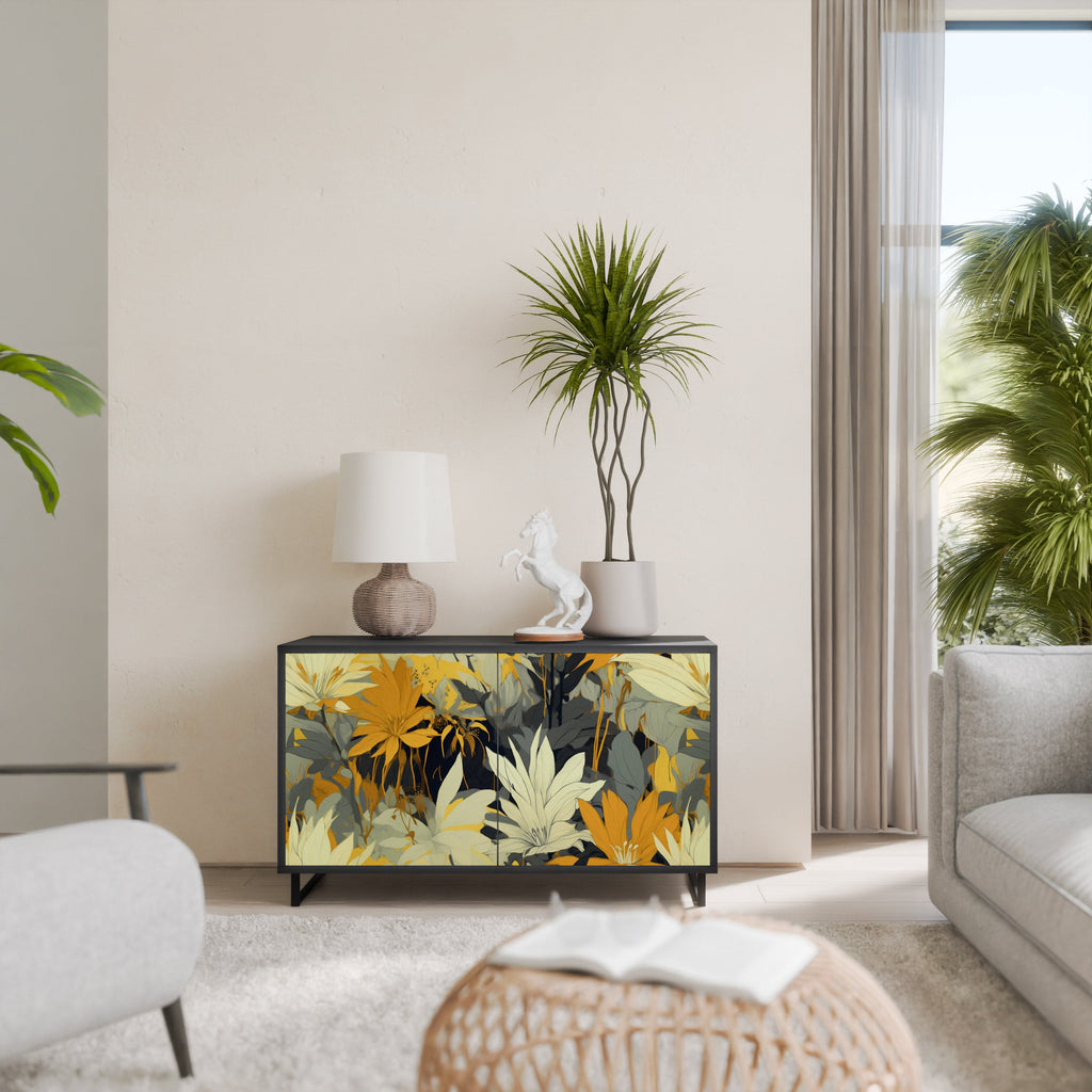 Buffet 2 portes SUNKISSED LILY finition noire