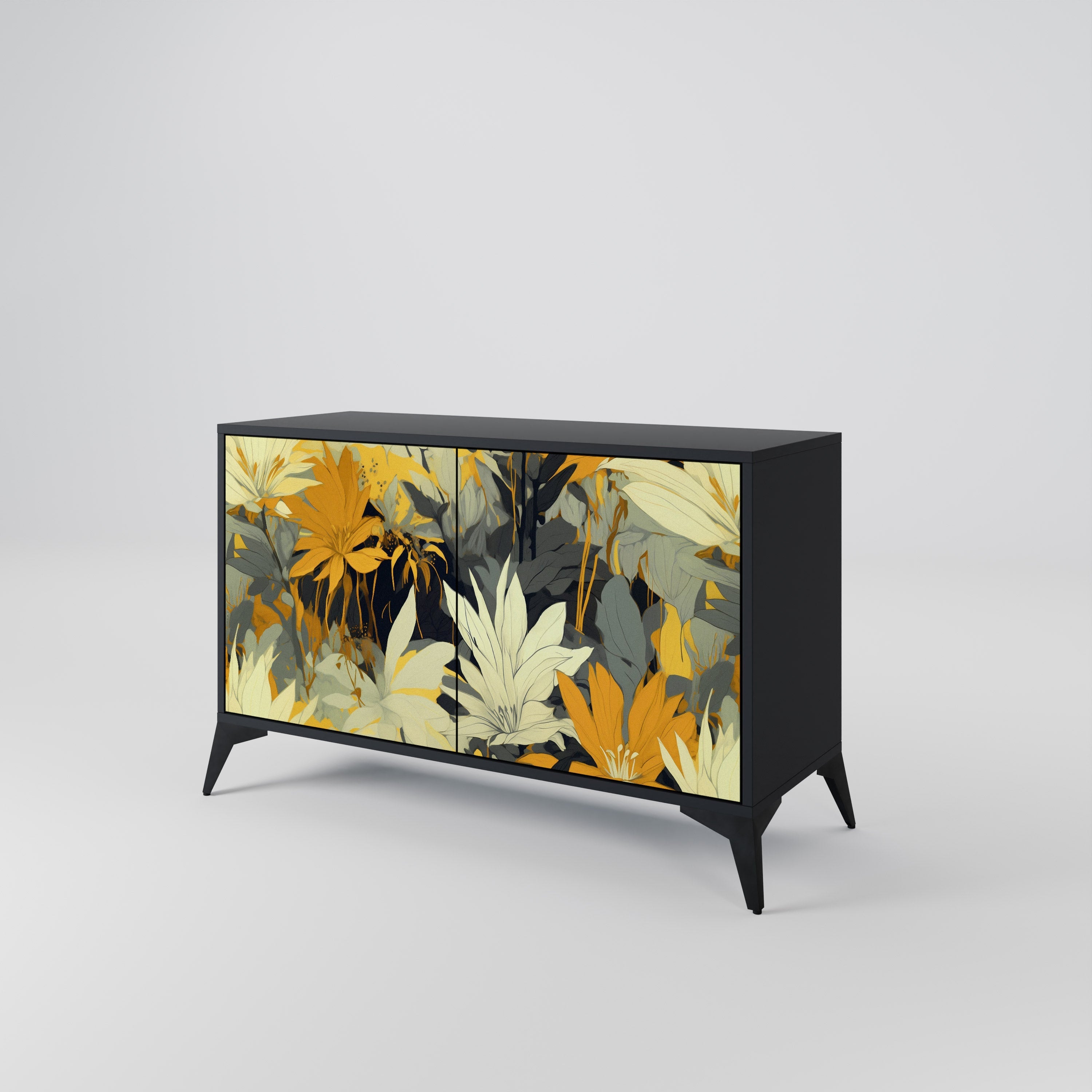 Buffet 2 portes SUNKISSED LILY finition noire
