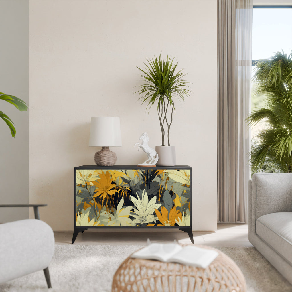 Buffet 2 portes SUNKISSED LILY finition noire