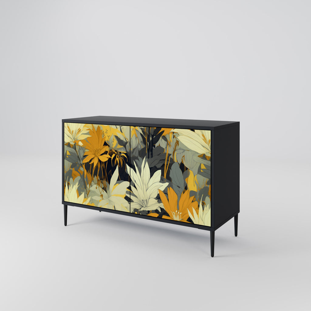 Buffet 2 portes SUNKISSED LILY finition noire