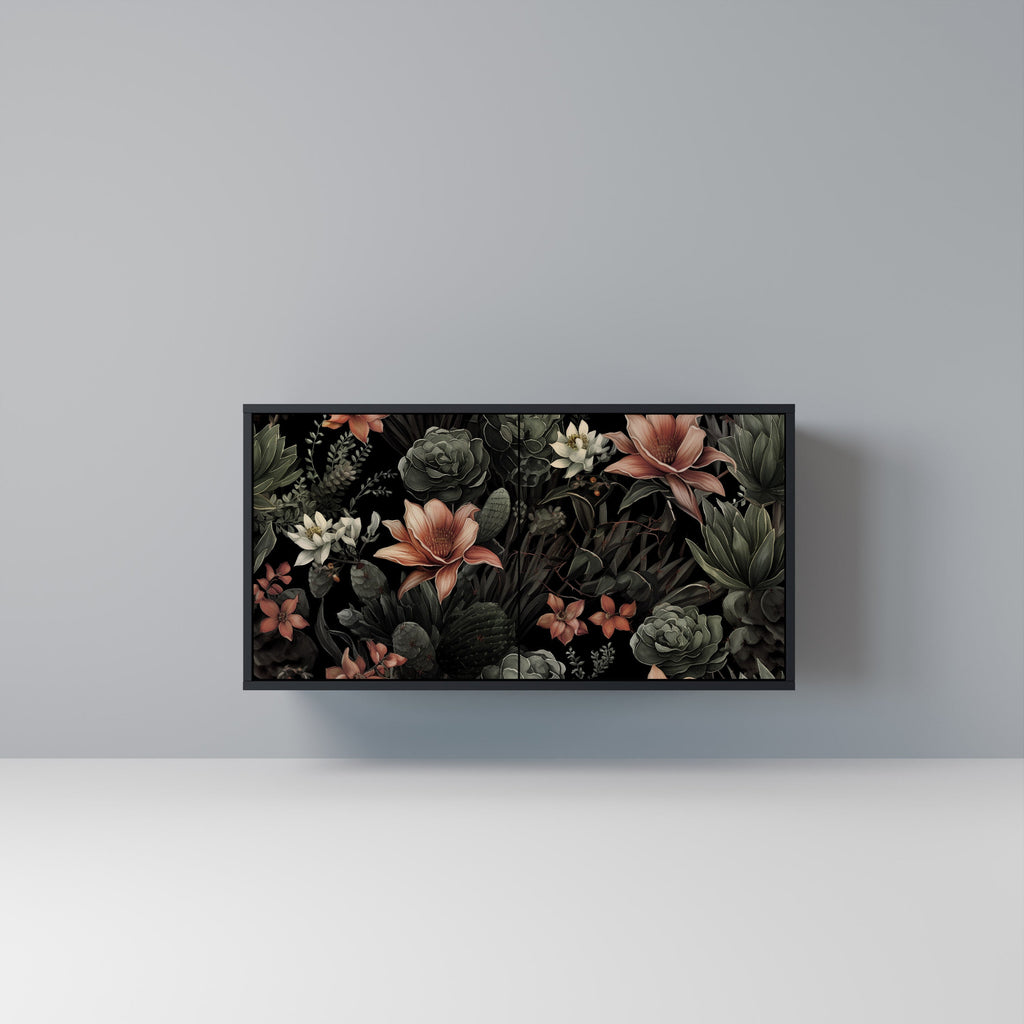 Buffet 2 portes SECRET VERDURE finition noire