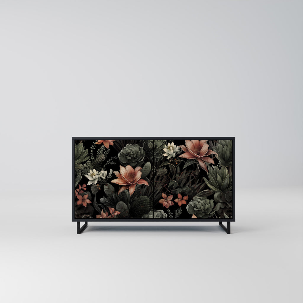 Buffet 2 portes SECRET VERDURE finition noire