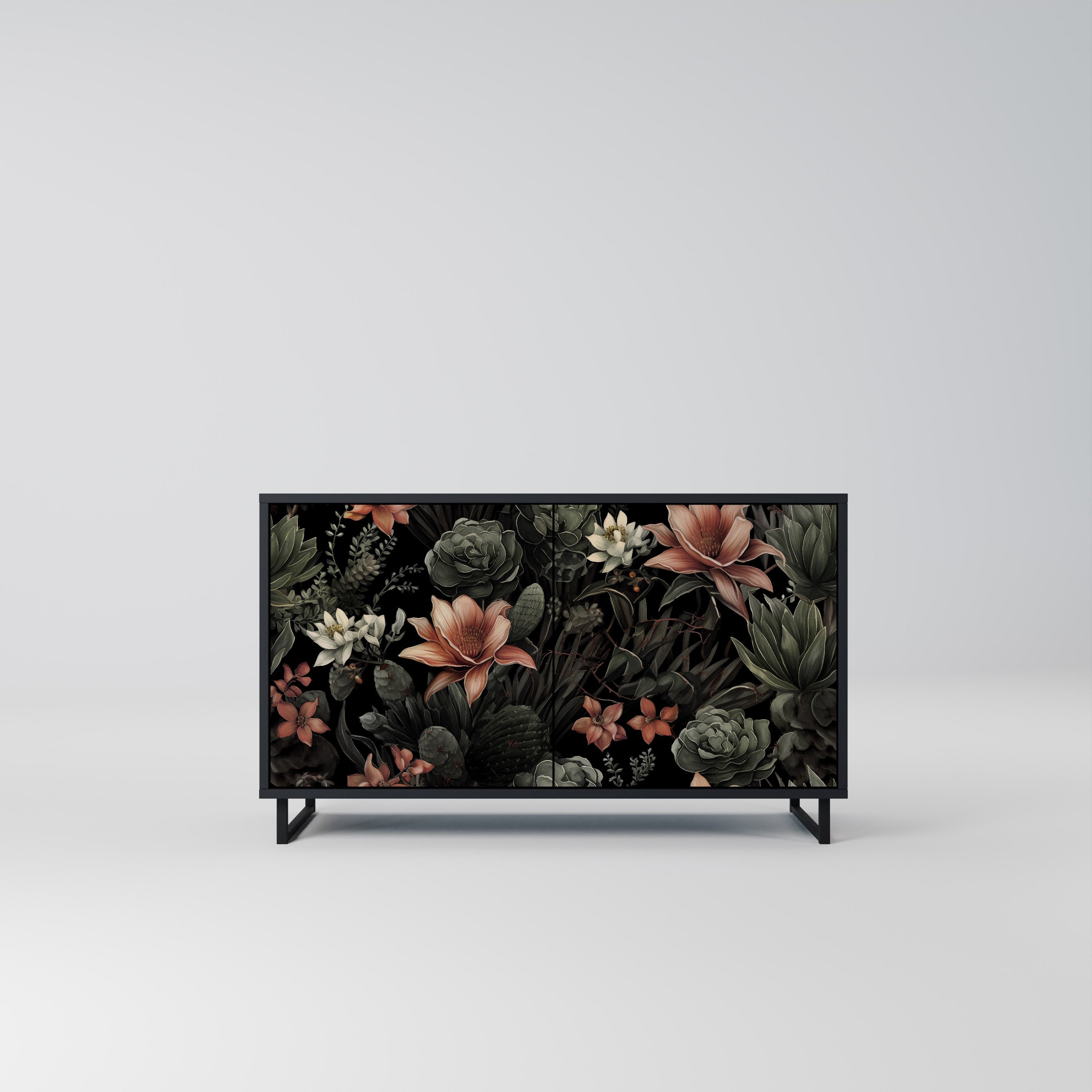 Buffet 2 portes SECRET VERDURE finition noire