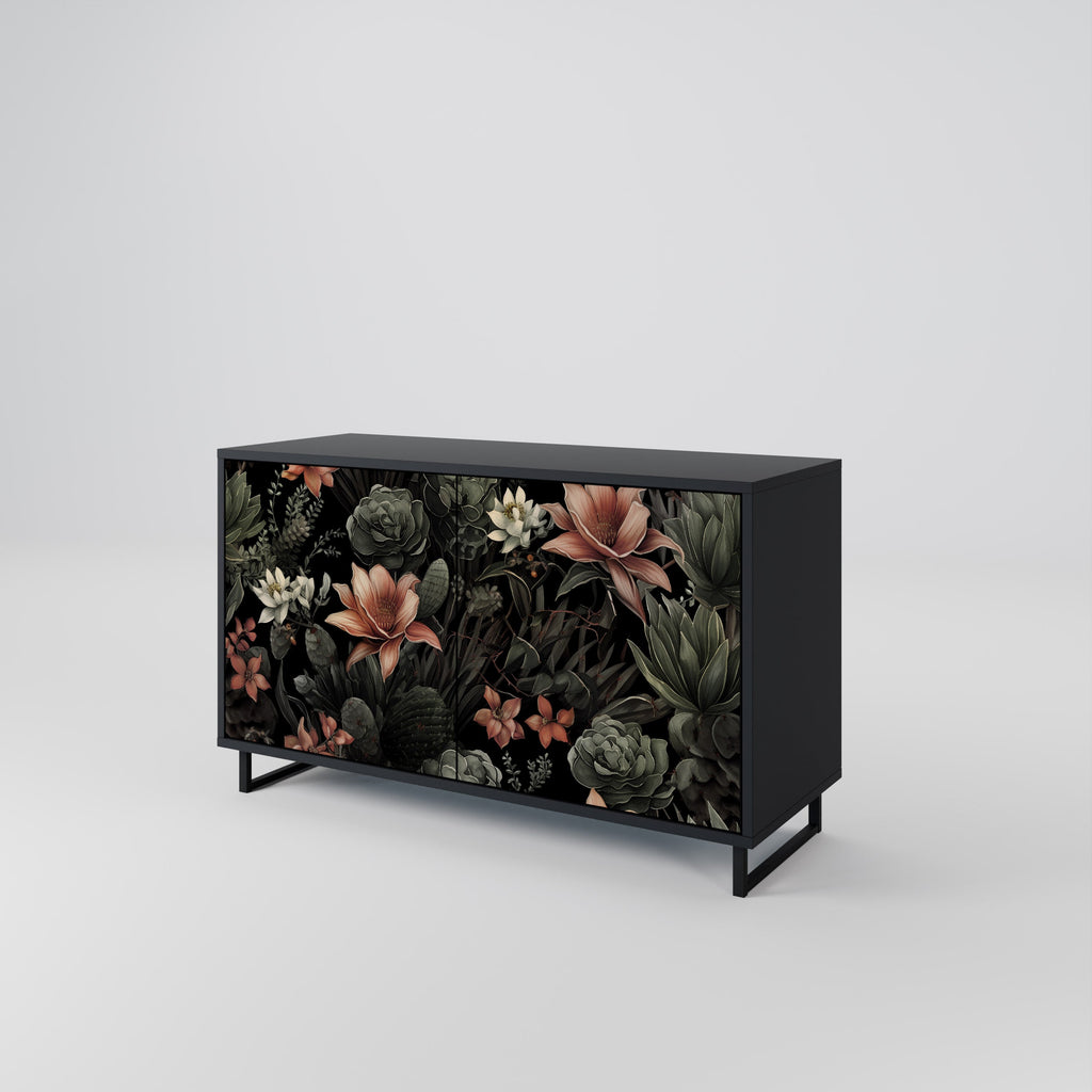Buffet 2 portes SECRET VERDURE finition noire