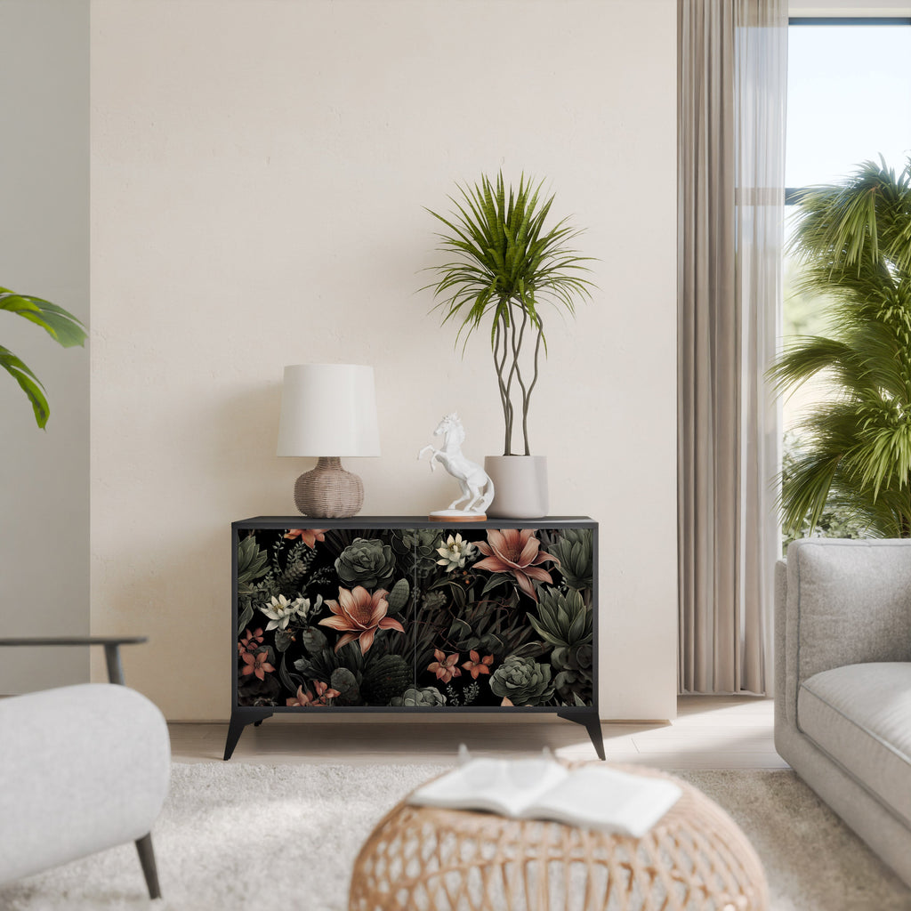 Buffet 2 portes SECRET VERDURE finition noire