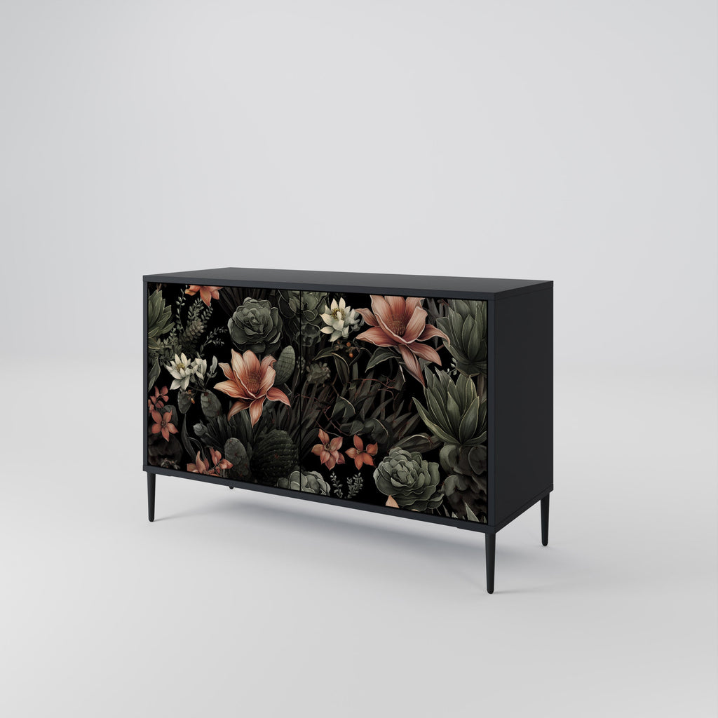 Buffet 2 portes SECRET VERDURE finition noire