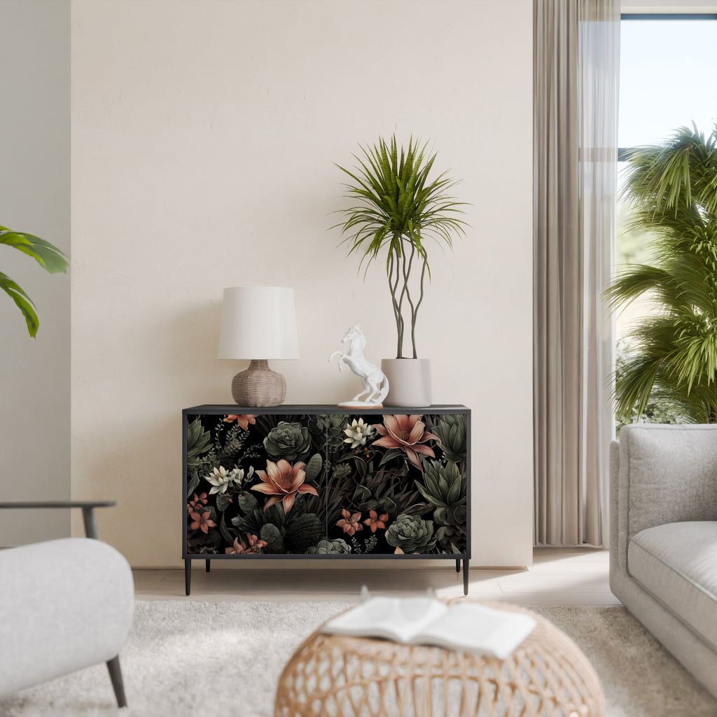 Buffet 2 portes SECRET VERDURE finition noire