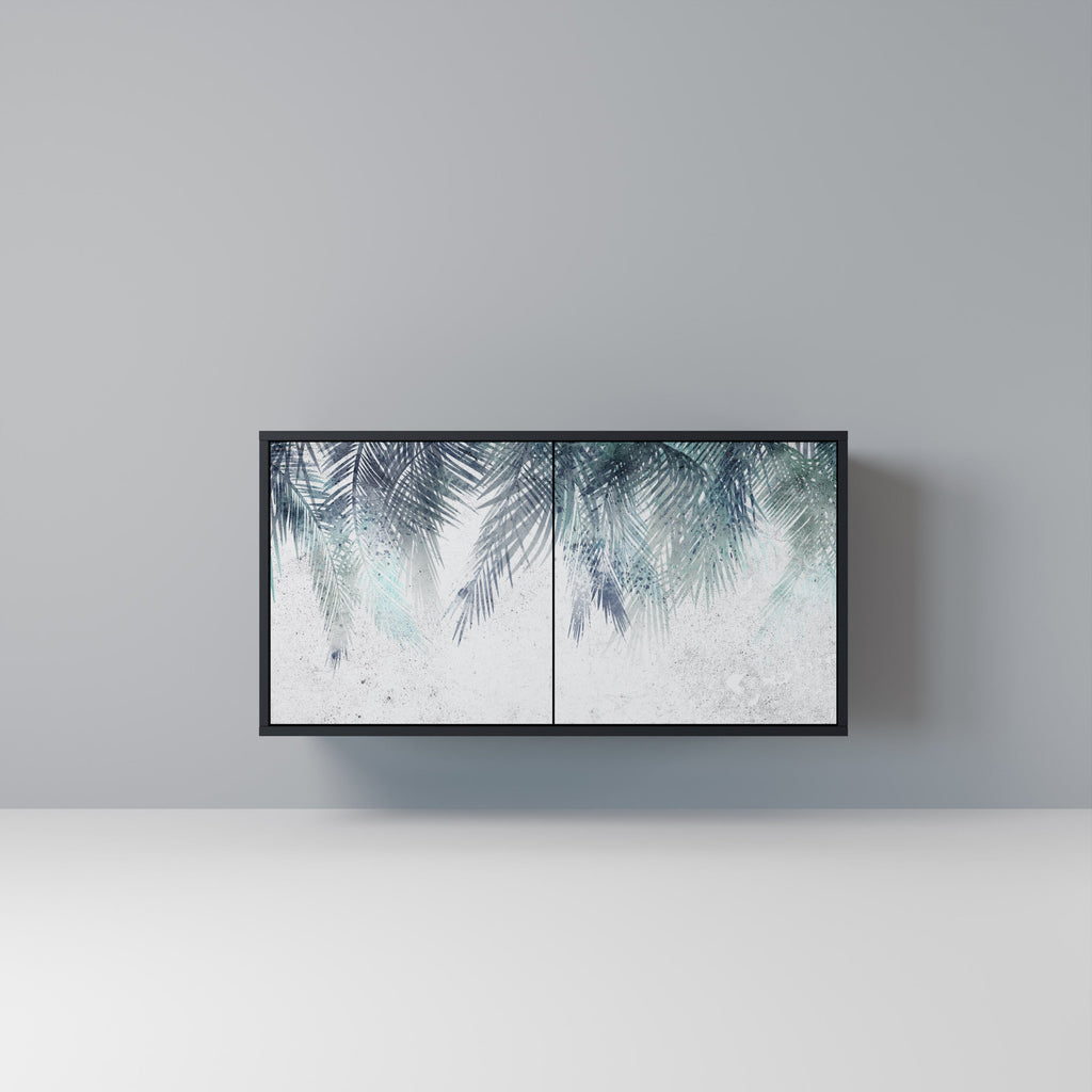 Buffet 2 portes PALM VEIL finition noire