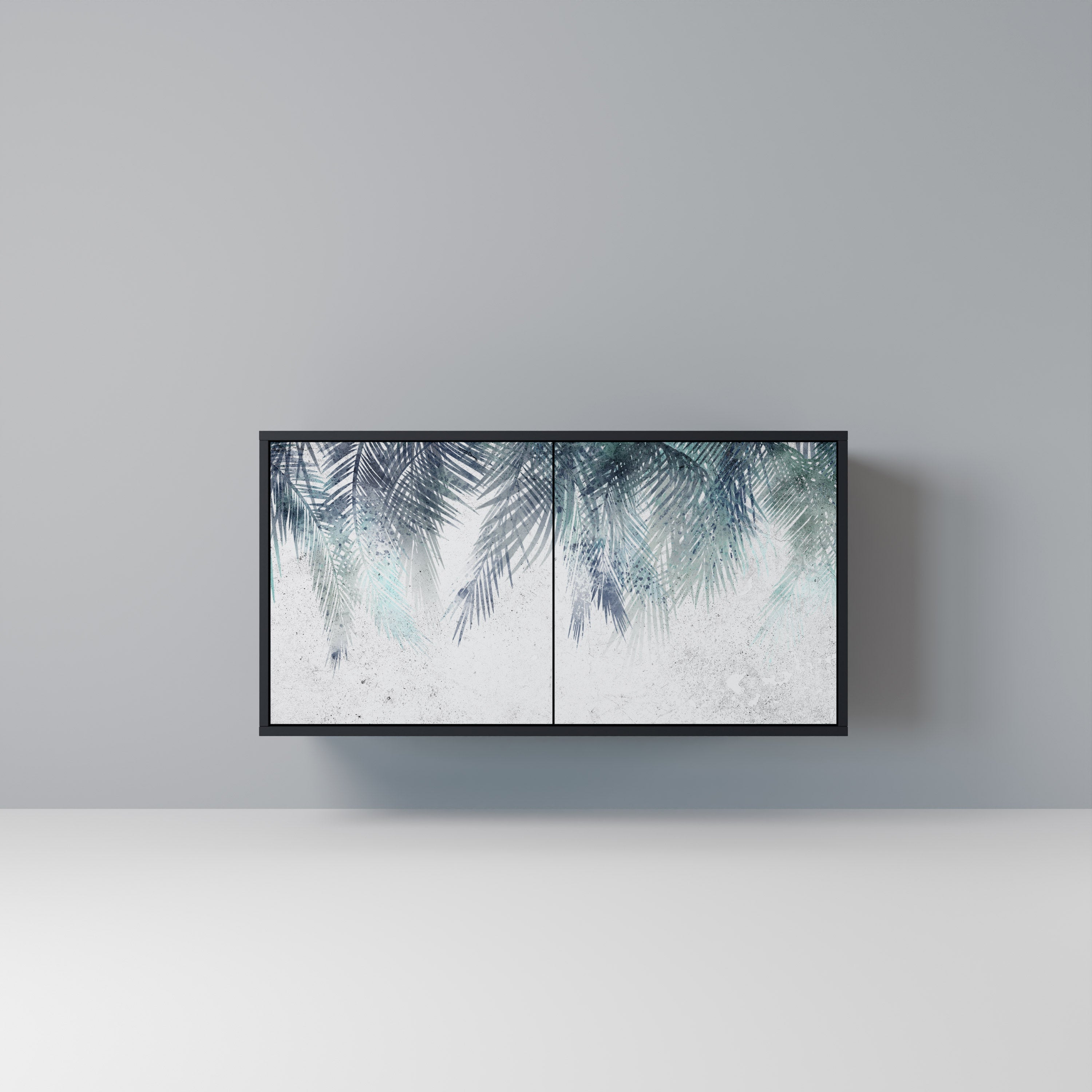 Buffet 2 portes PALM VEIL finition noire