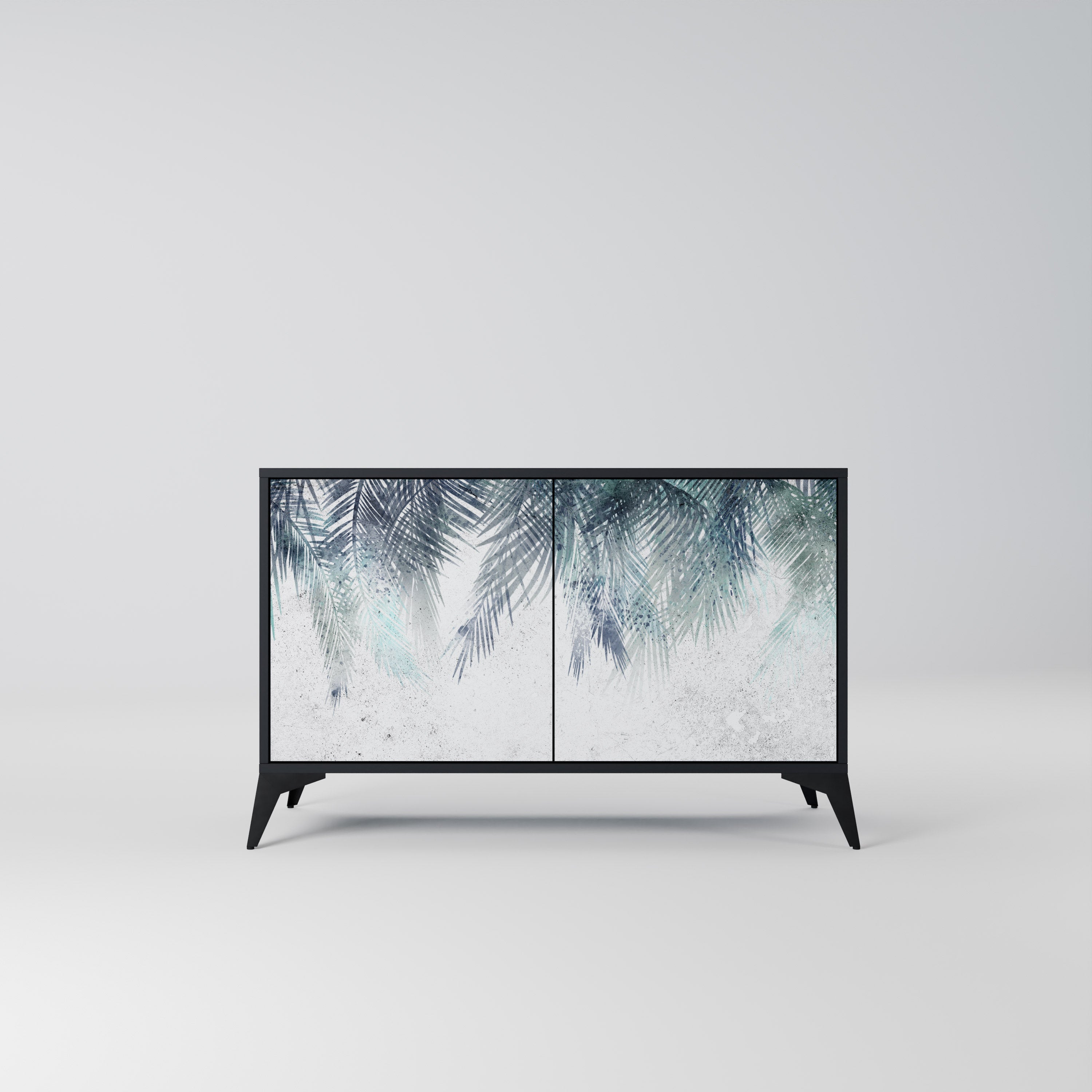 Buffet 2 portes PALM VEIL finition noire