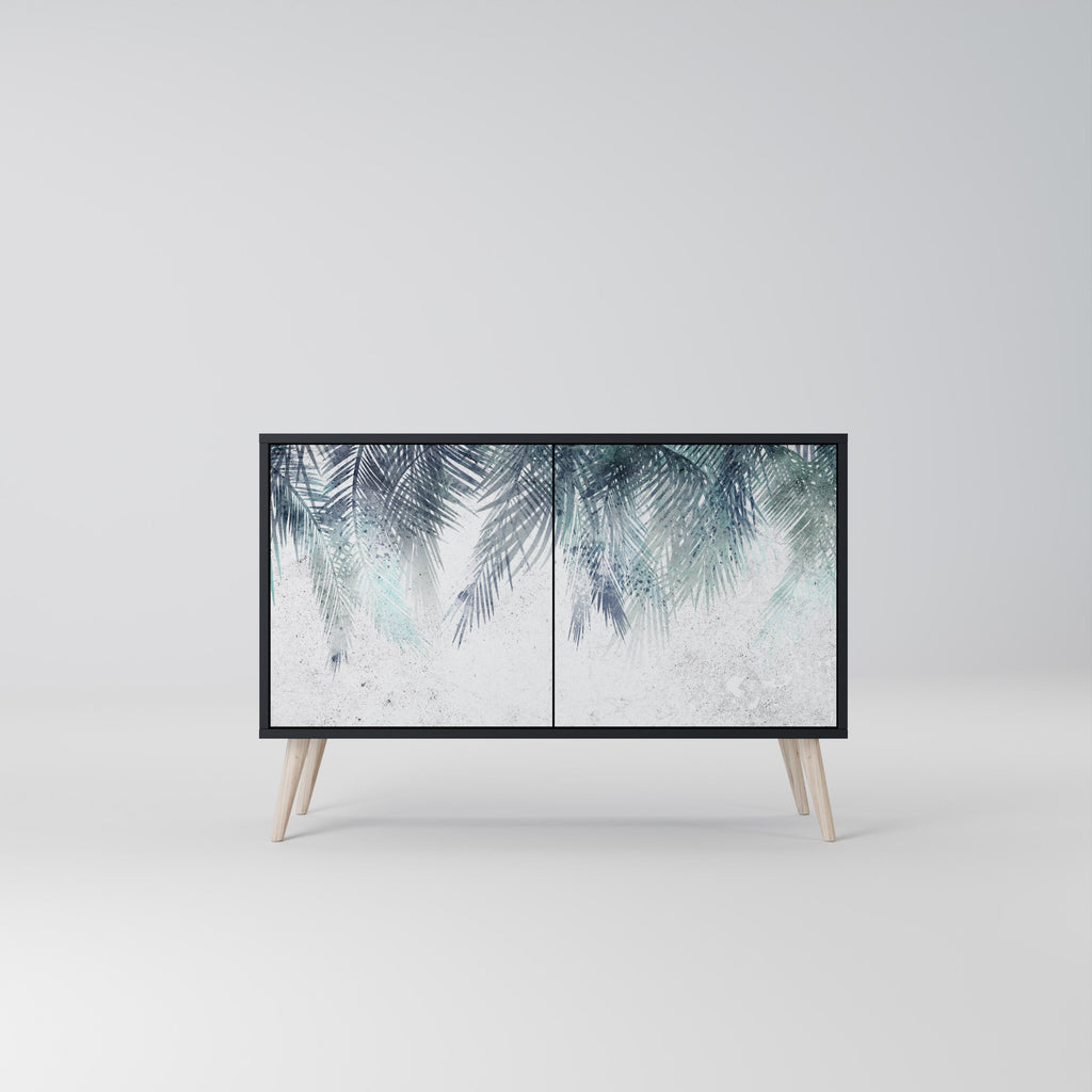 Buffet 2 portes PALM VEIL finition noire