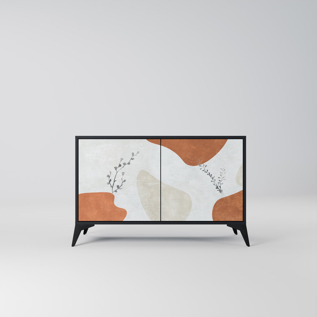 Buffet 2 portes TRANQUIL TWIG finition noire