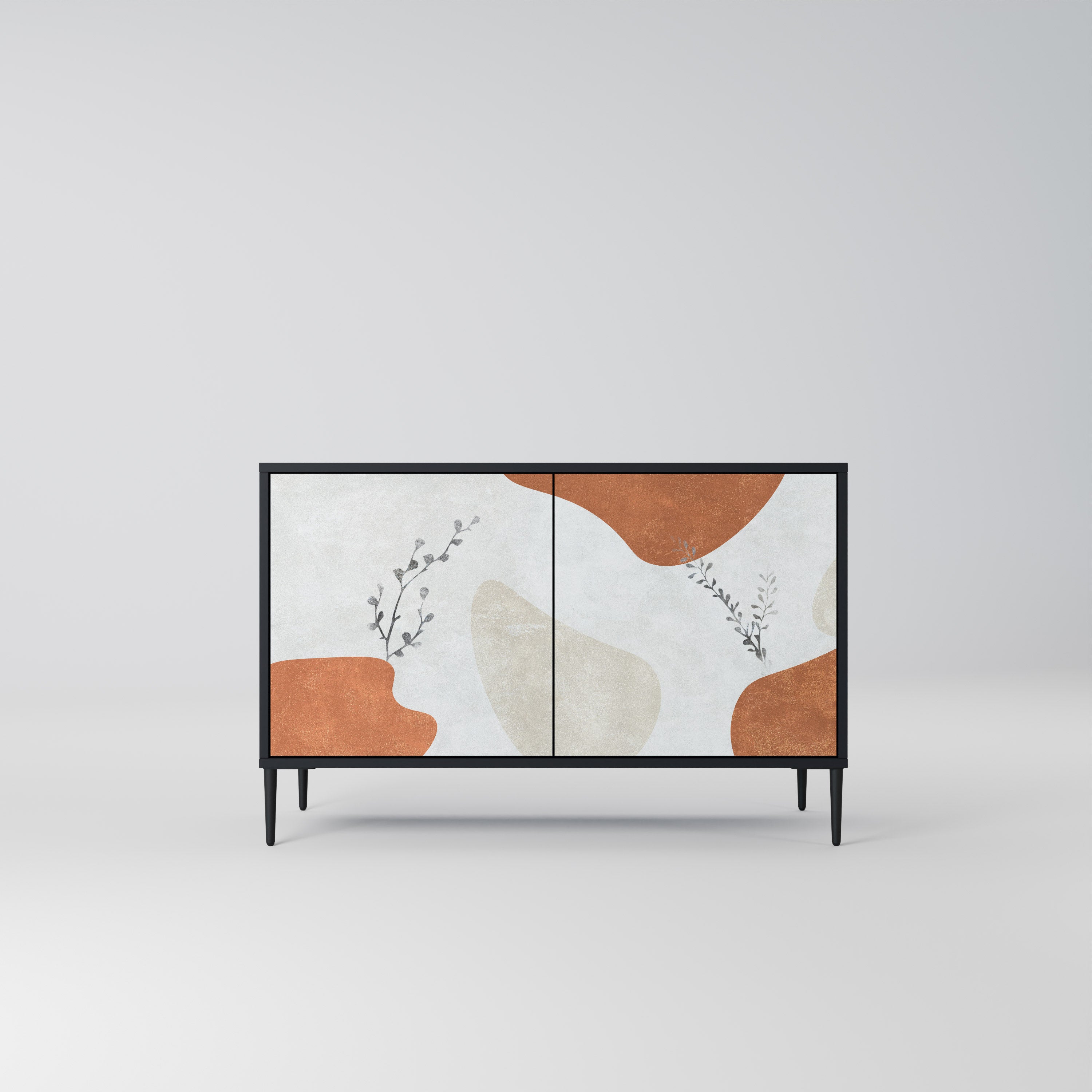 Buffet 2 portes TRANQUIL TWIG finition noire