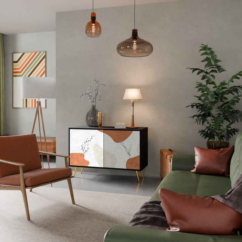 Buffet 2 portes TRANQUIL TWIG finition noire