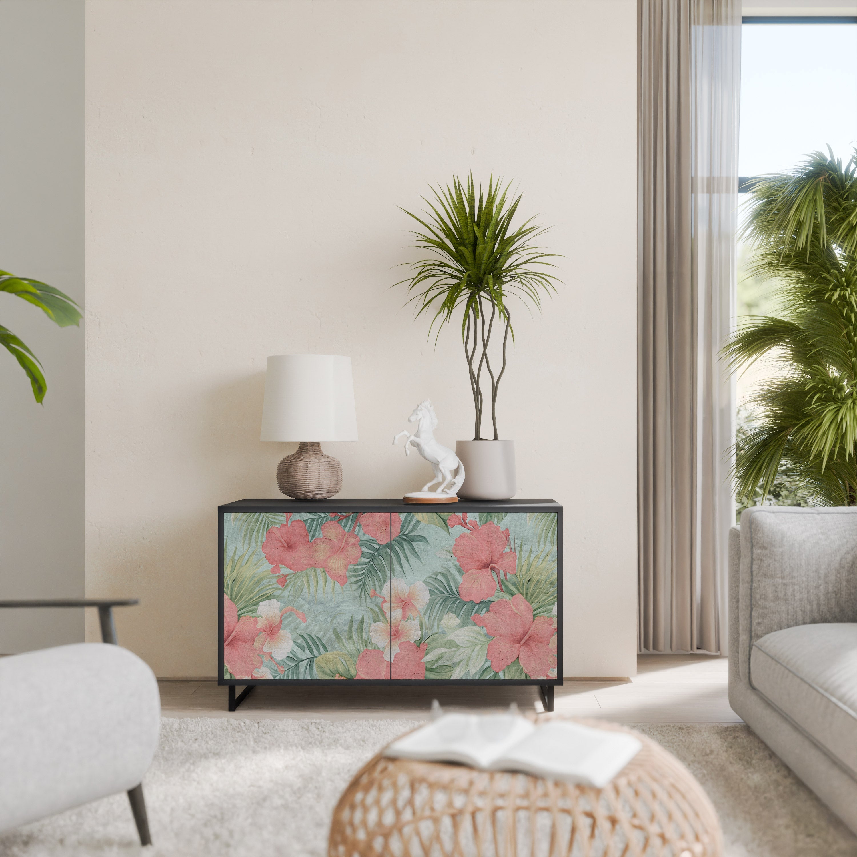 Buffet 2 portes HAWAIIAN SPIRIT finition noire