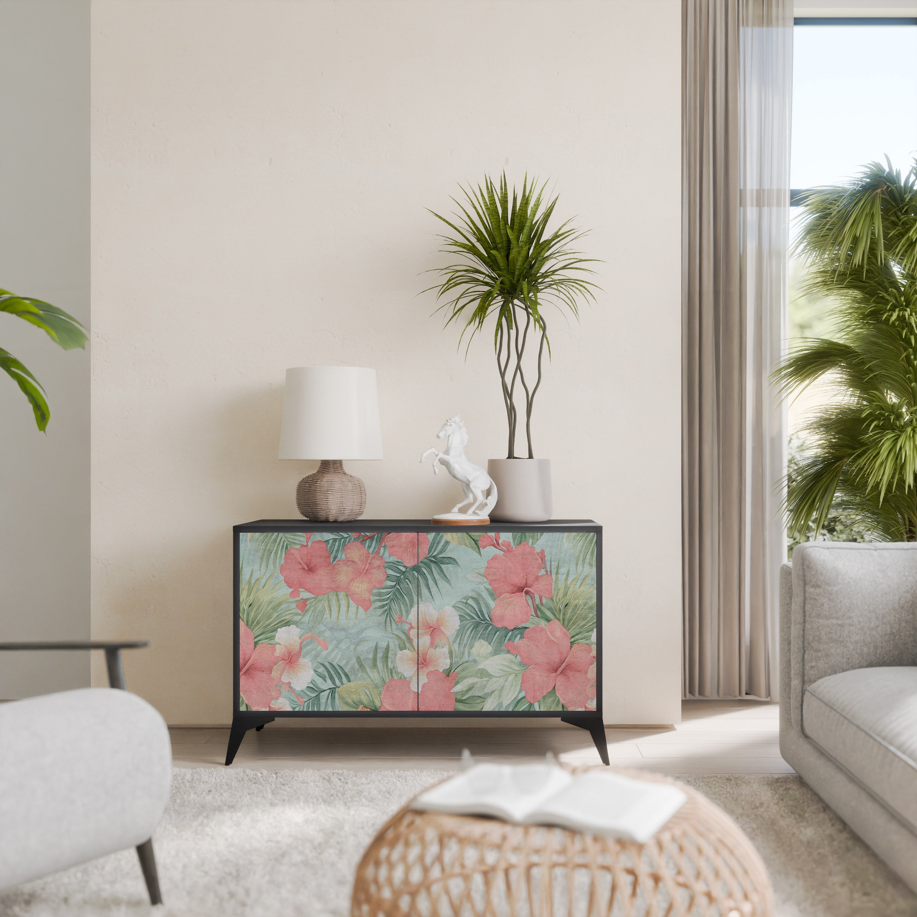 Buffet 2 portes HAWAIIAN SPIRIT finition noire