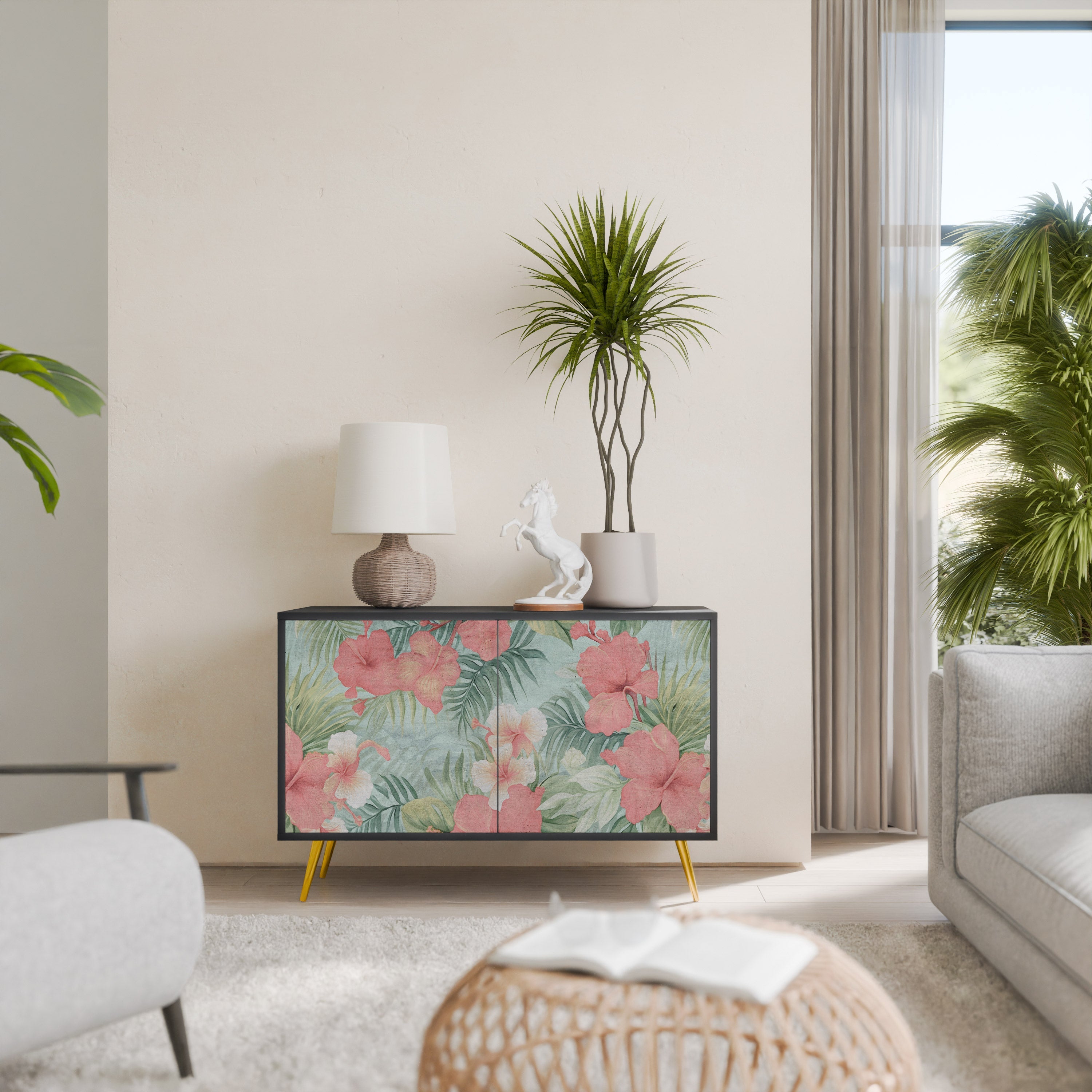 Buffet 2 portes HAWAIIAN SPIRIT finition noire