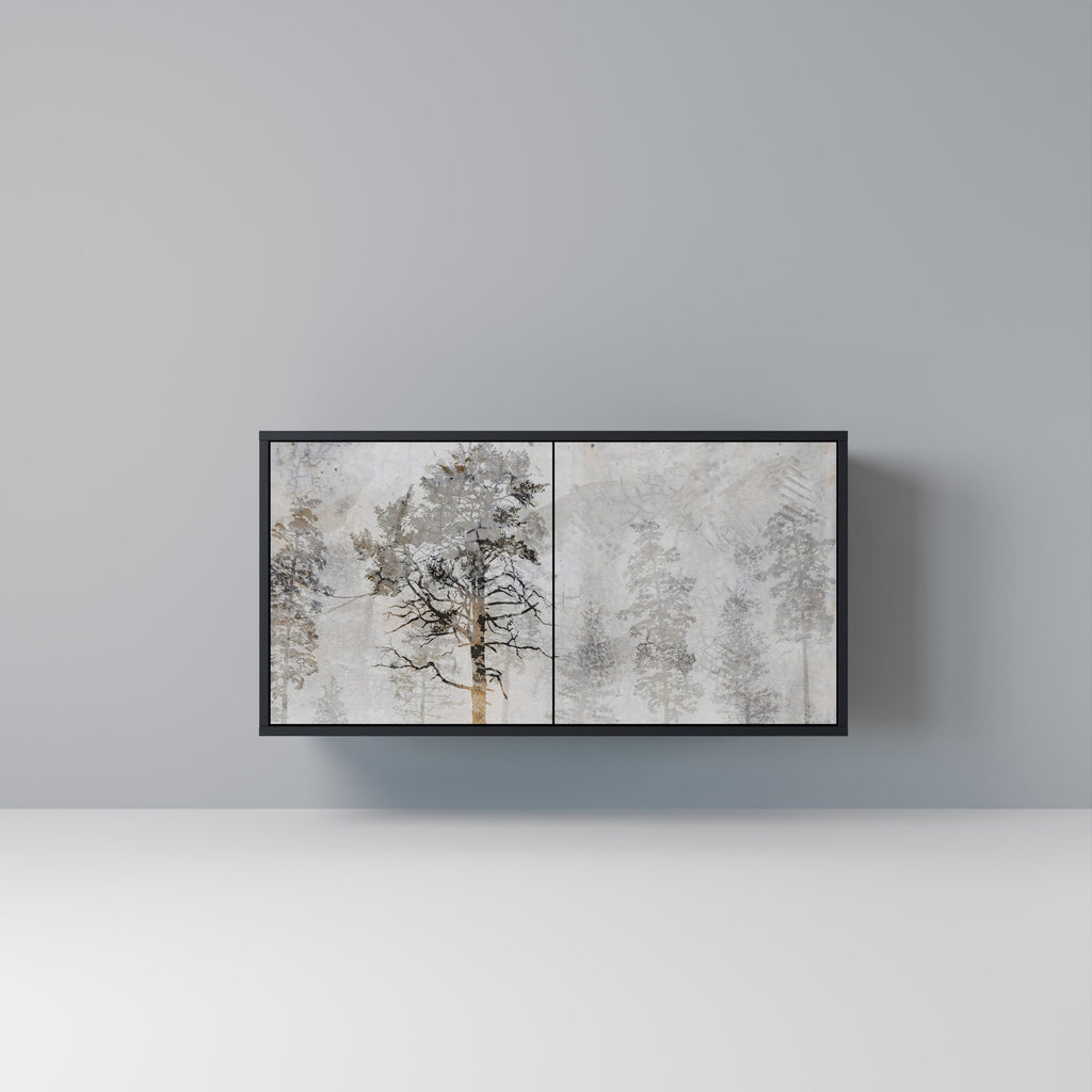 Buffet 2 portes FADE IN THE TREES en finition noire