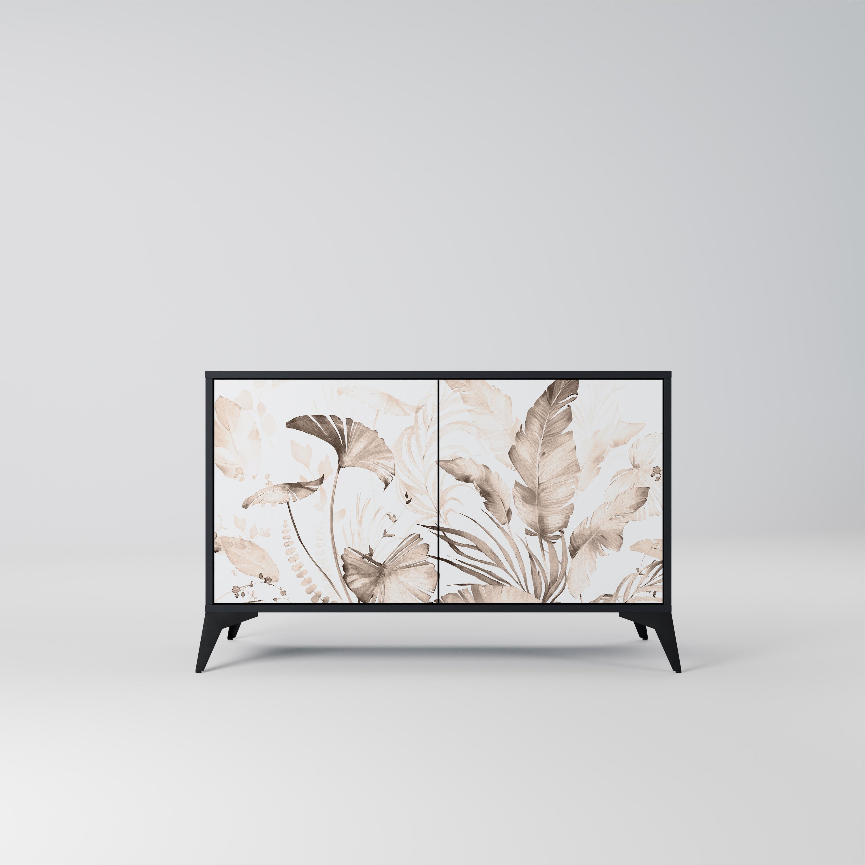 Buffet 2 portes WILD TENDERNESS en finition noire