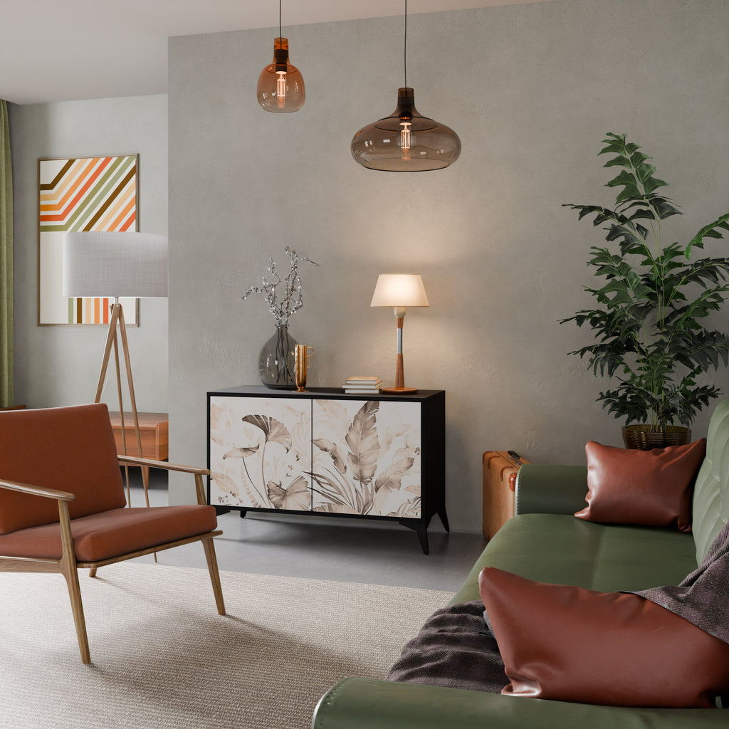 Buffet 2 portes WILD TENDERNESS en finition noire