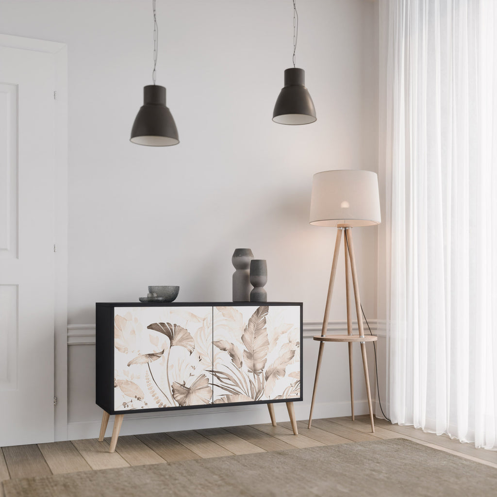 Buffet 2 portes WILD TENDERNESS en finition noire