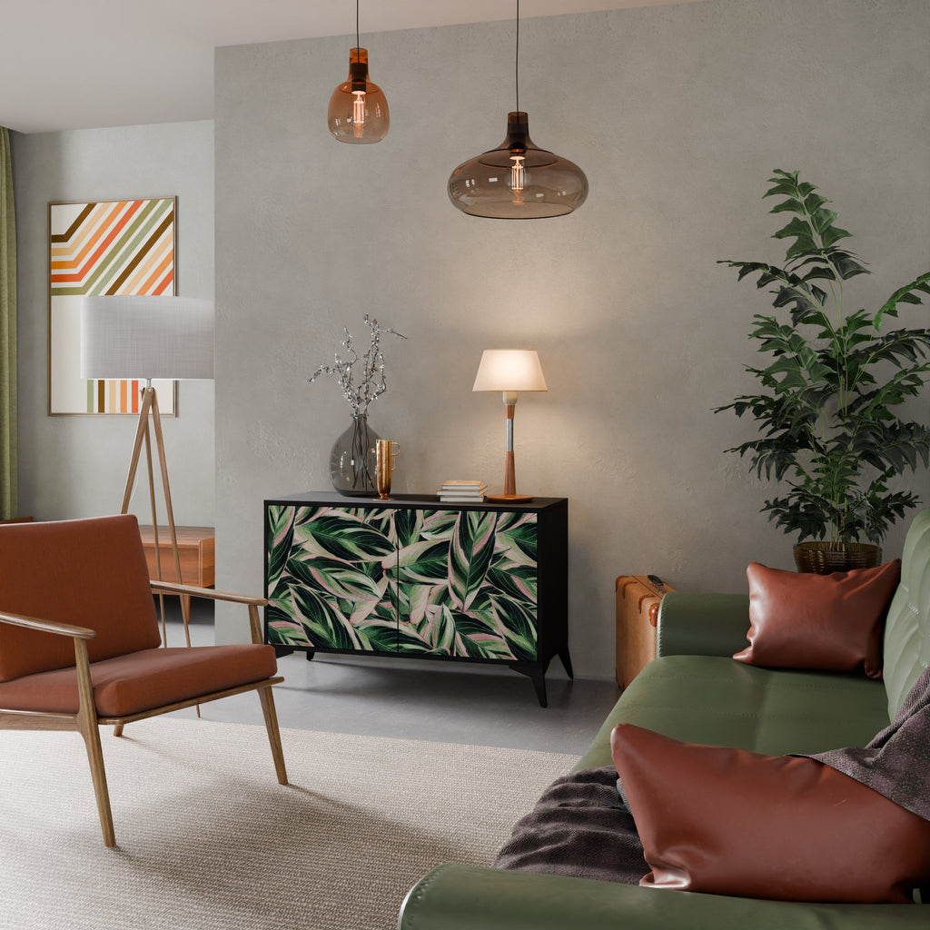 Buffet 2 portes EERIE STROMANTHE en finition noire