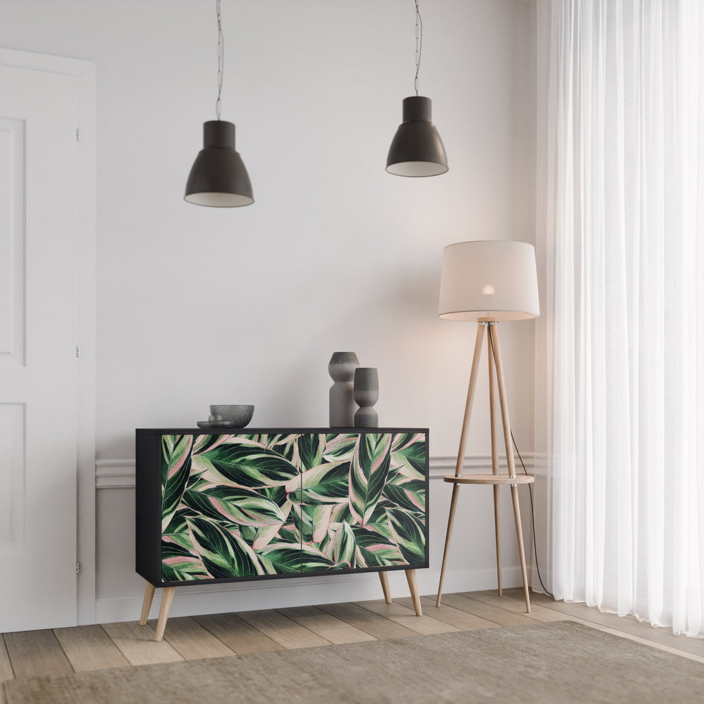 Buffet 2 portes EERIE STROMANTHE en finition noire