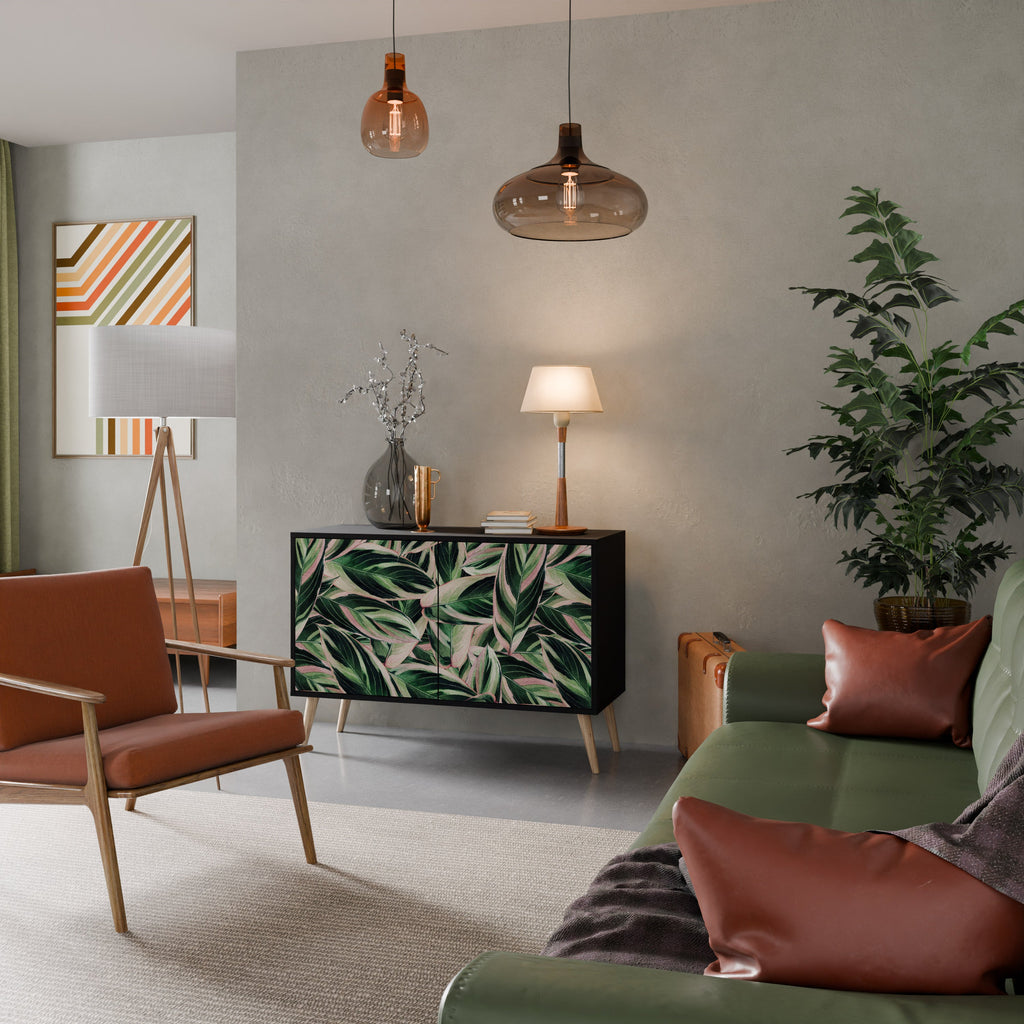 Buffet 2 portes EERIE STROMANTHE en finition noire