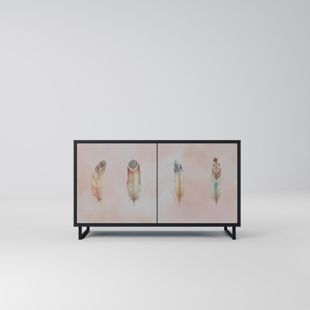 Buffet 2 portes DELIQUESCE en finition noire