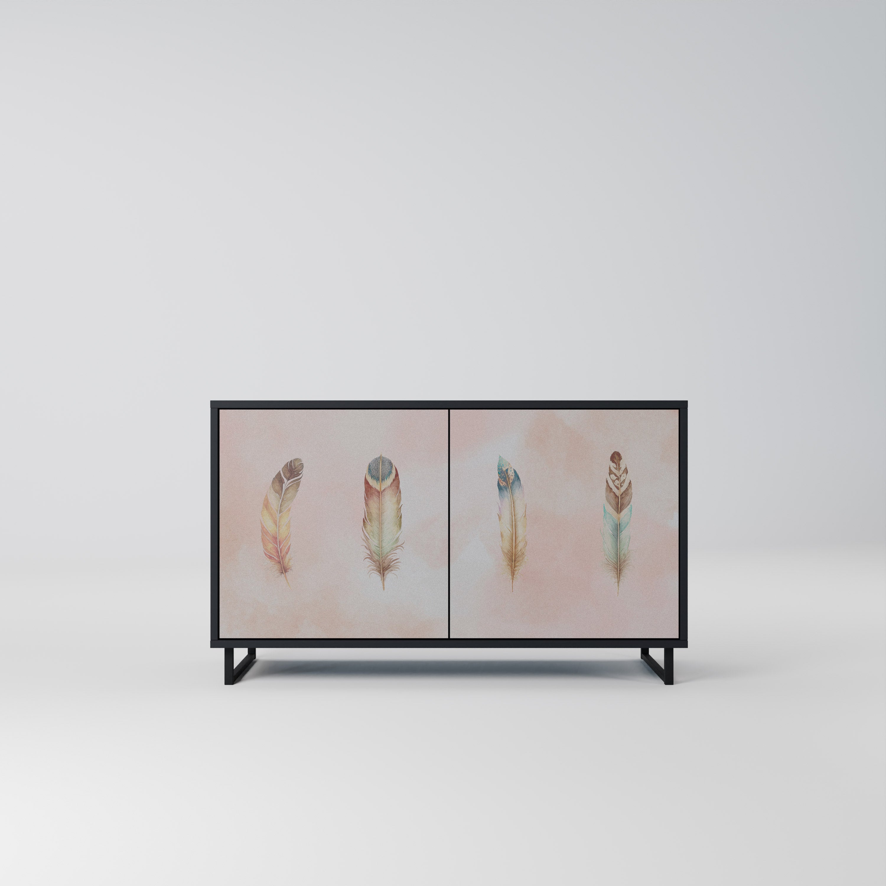 Buffet 2 portes DELIQUESCE en finition noire