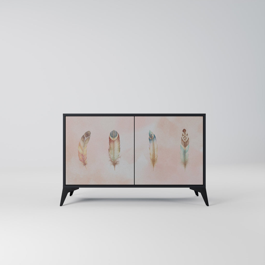 Buffet 2 portes DELIQUESCE en finition noire