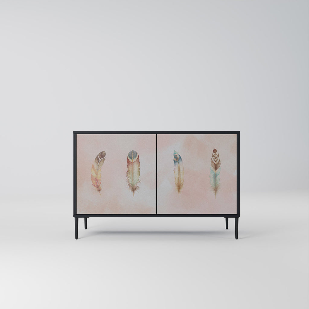 Buffet 2 portes DELIQUESCE en finition noire