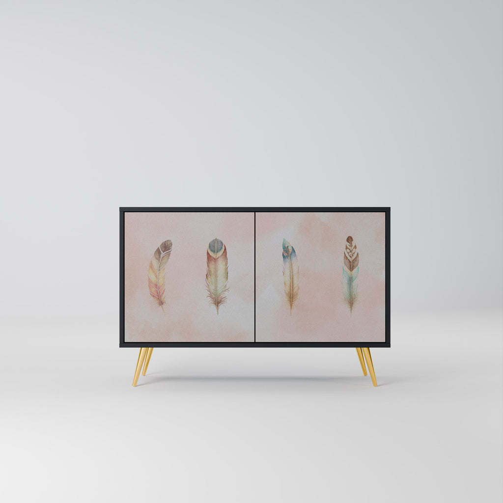 Buffet 2 portes DELIQUESCE en finition noire