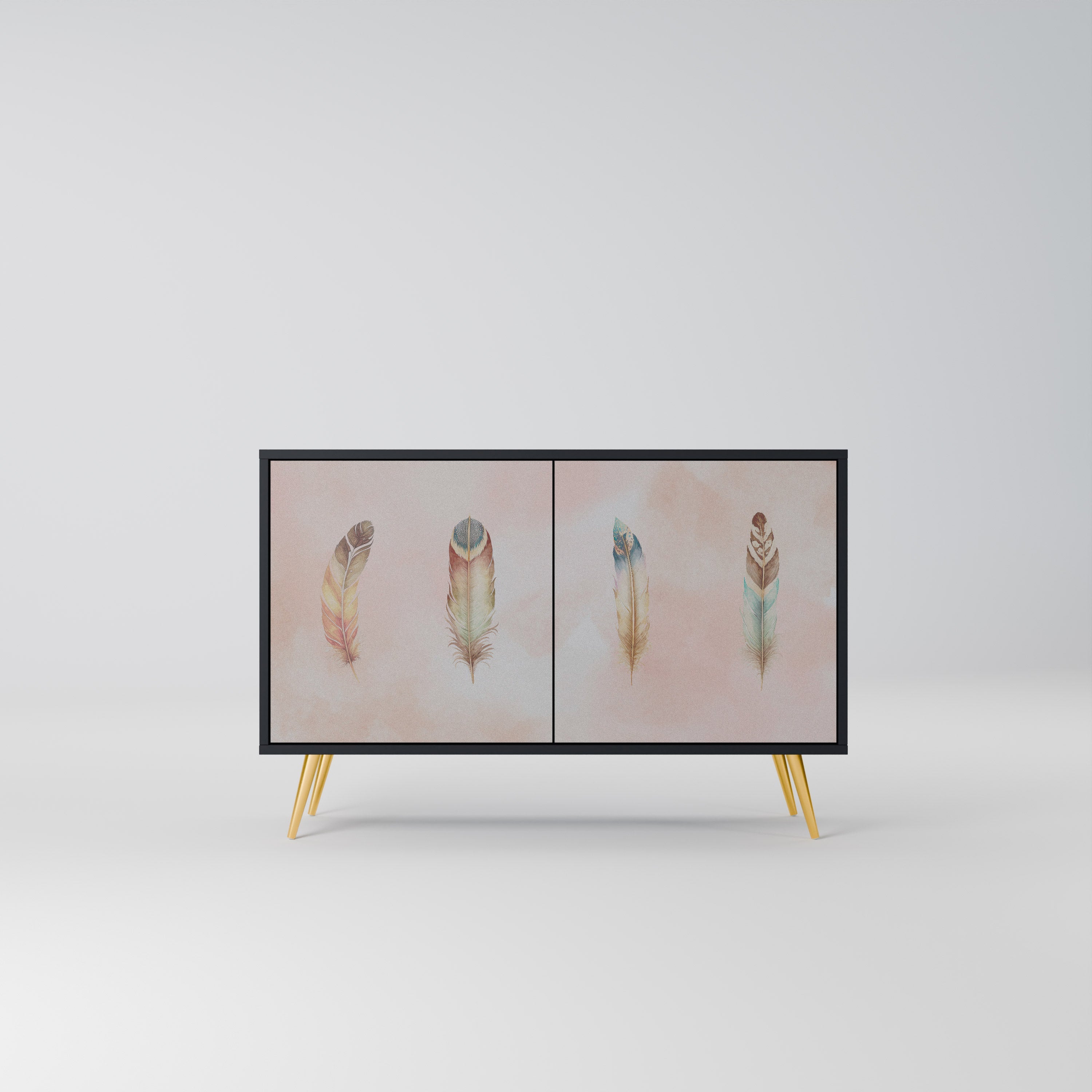 Buffet 2 portes DELIQUESCE en finition noire